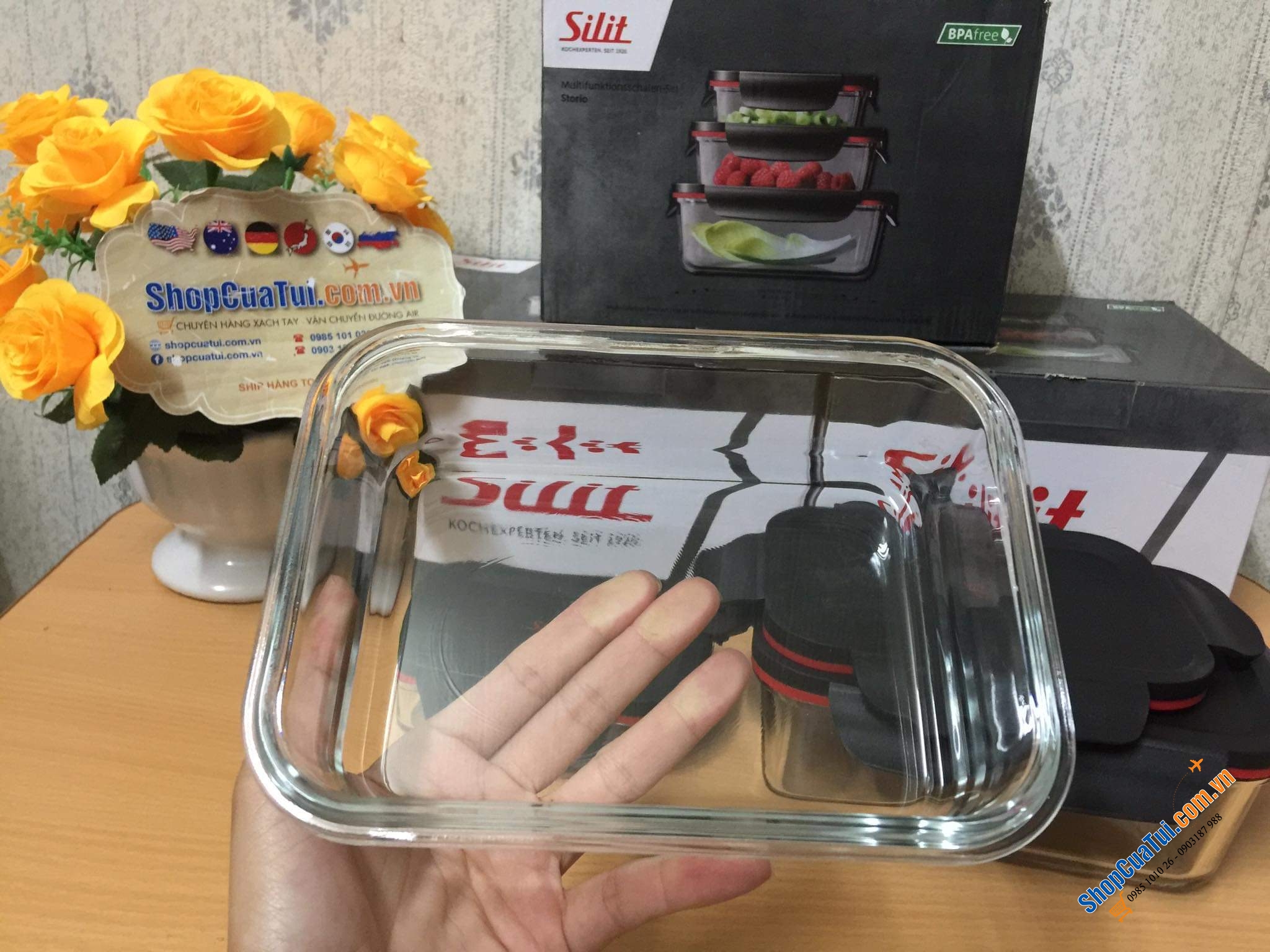 SET 3 HỘP ĐỰNG THỨC ĂN SILIT STORIO.