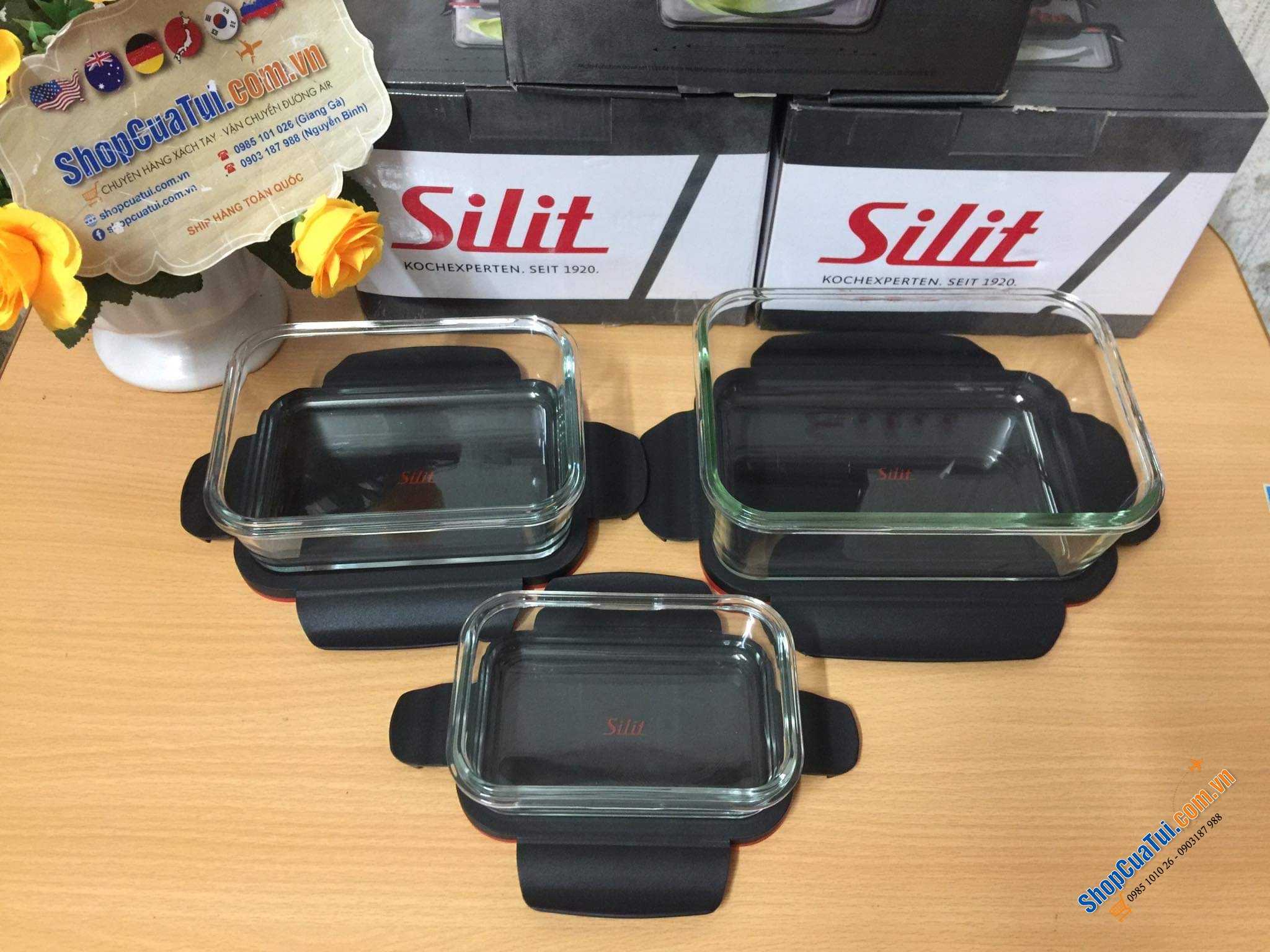 SET 3 HỘP ĐỰNG THỨC ĂN SILIT STORIO.