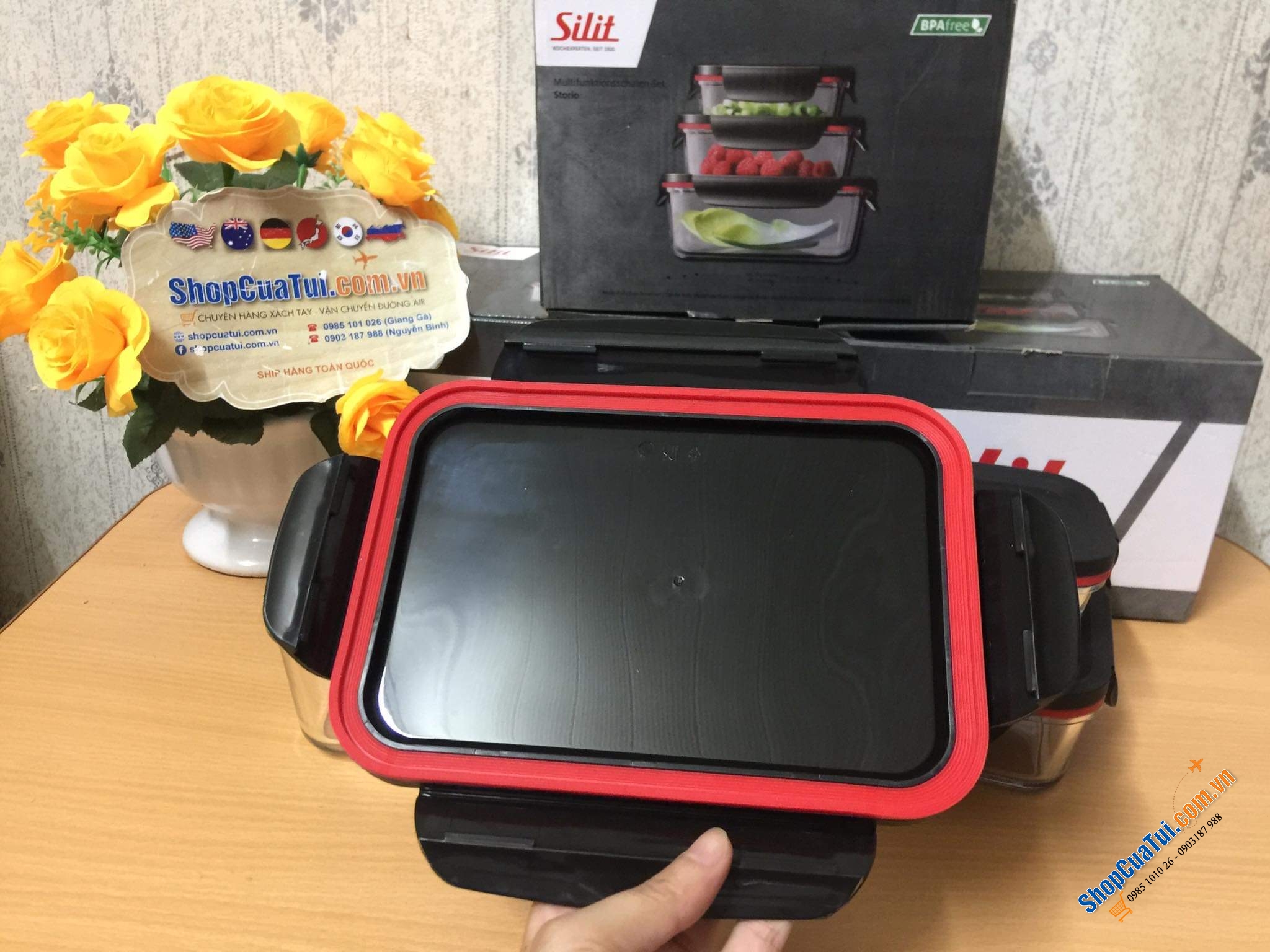 SET 3 HỘP ĐỰNG THỨC ĂN SILIT STORIO.