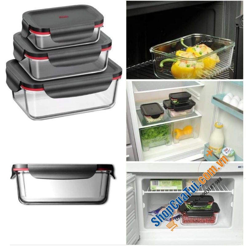 SET 3 HỘP ĐỰNG THỨC ĂN SILIT STORIO.