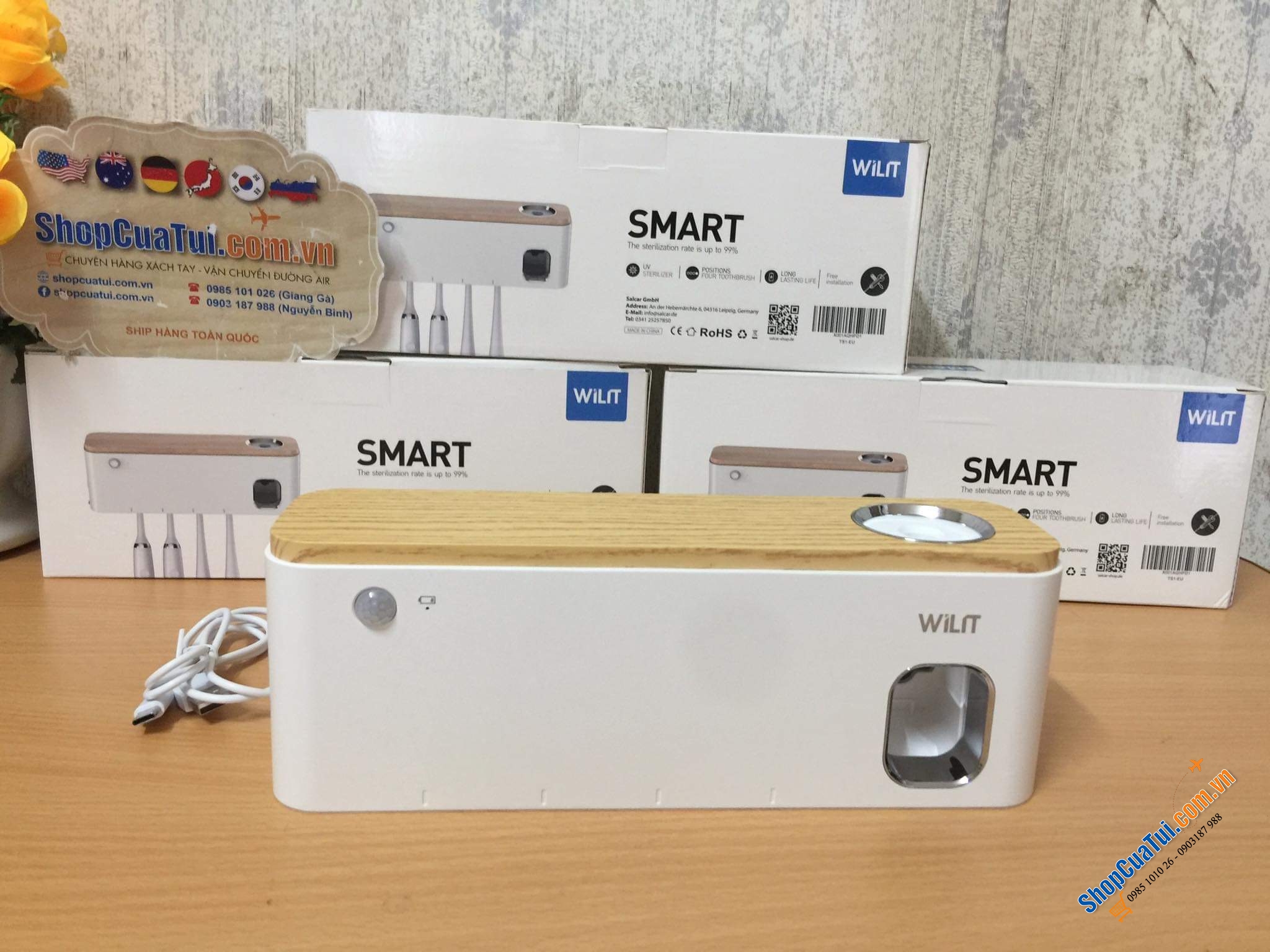 Máy tiệt trùng bàn chải đánh răng thông minh WILIT.