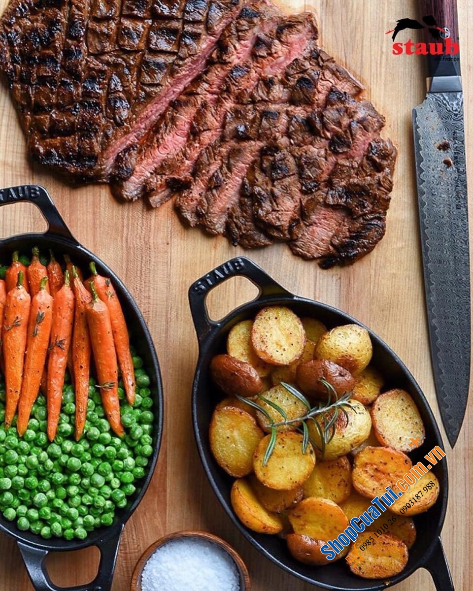 CHẢO NƯỚNG CÓ NẮP STAUB ASSIETTE CHAUDE 23 CM.