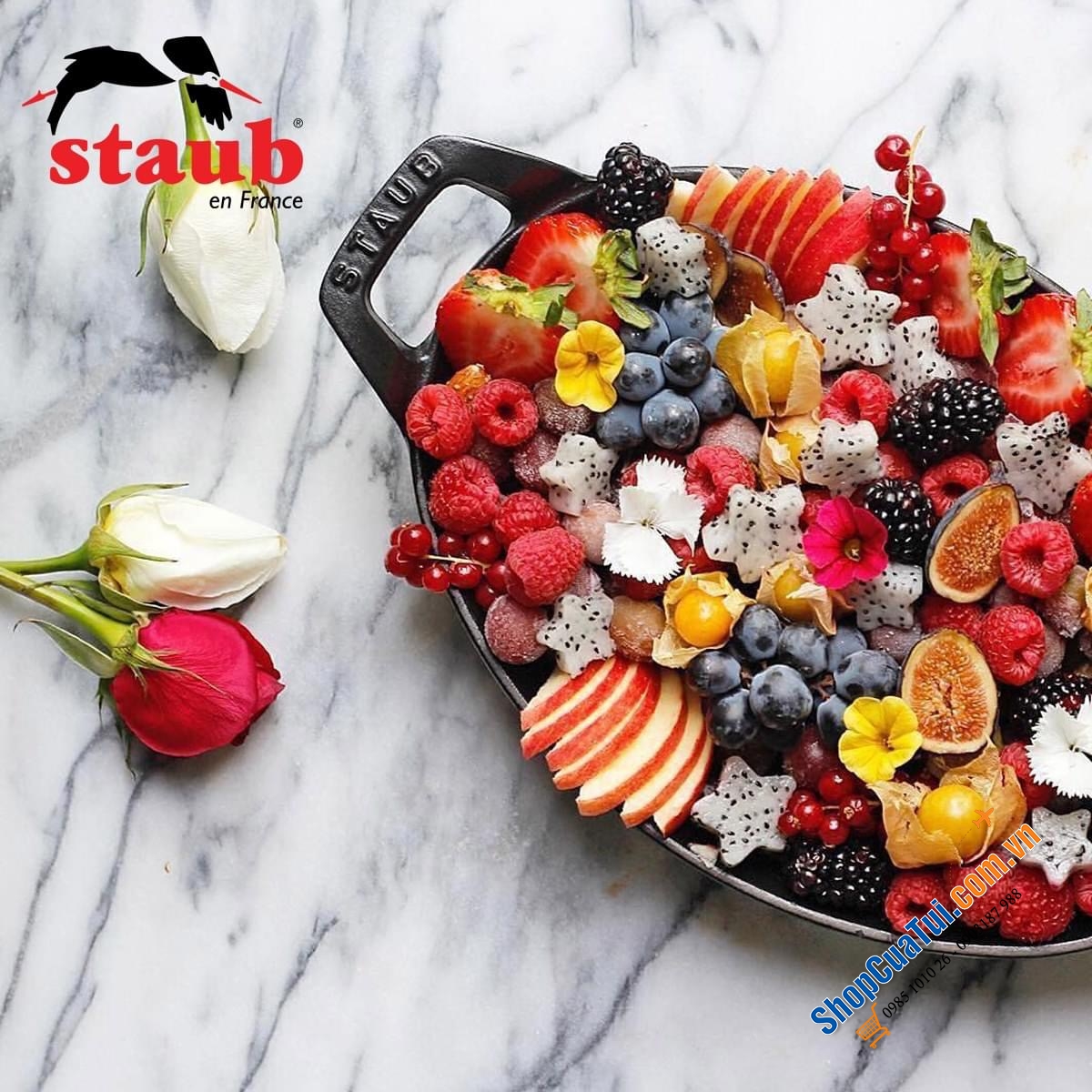 CHẢO NƯỚNG CÓ NẮP STAUB ASSIETTE CHAUDE 23 CM.