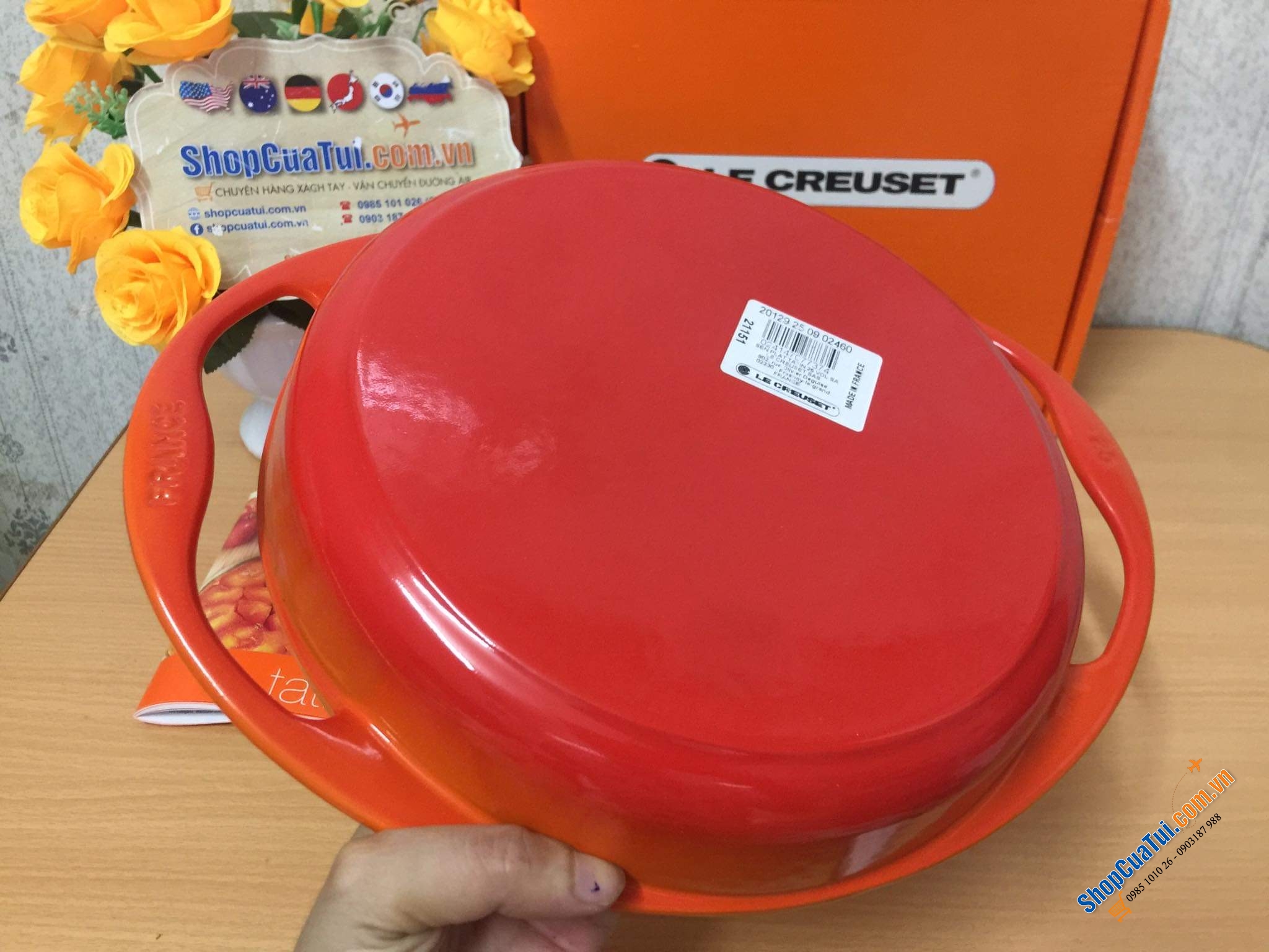 CHẢO RÁN - KHUÔN BÁNH - KHUÔN NƯỚNG LE CREUSET TATIN 25 CM - MÀU CAM.