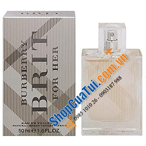 Nước hoa nữ Burberry Brit For Her EDT – 50ml mùi hương thanh lịch, ngọt ngào, gợi cảm - Burberry Brit for Her Eau de Toilette