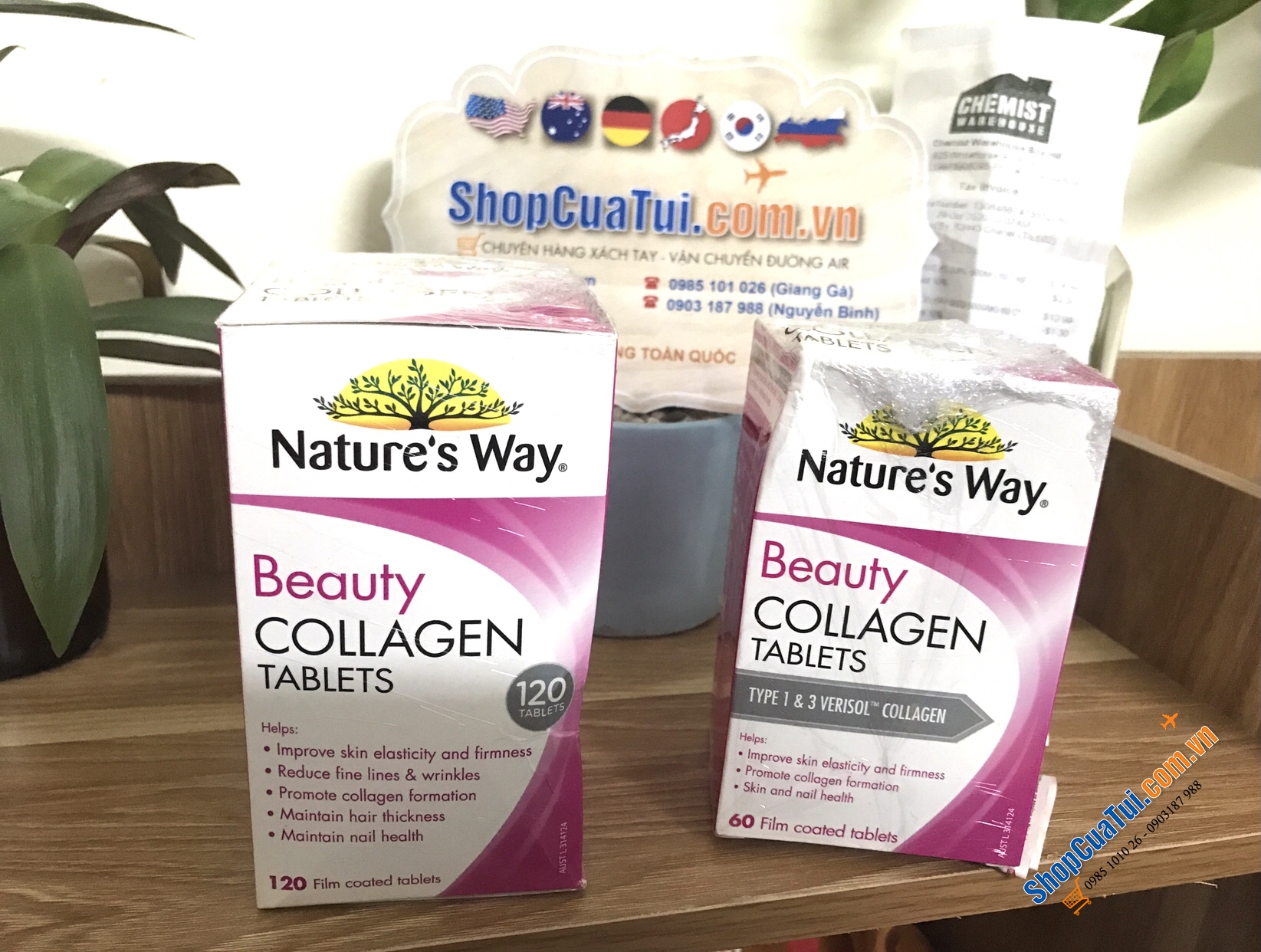 VIÊN UỐNG COLLAGEN LÀM ĐẸP DA, MÓNG, TÓC - NATURE WAY BEAUTY COLLAGEN 120 VIÊN - Nature Way Beauty Collagen 120 Tablets