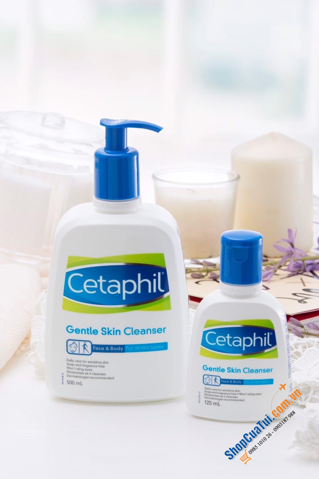 Sữa Tắm, rửa mặt Cetaphil Gentle Skin Cleanser for Face & Body 250ml - Made in Canada