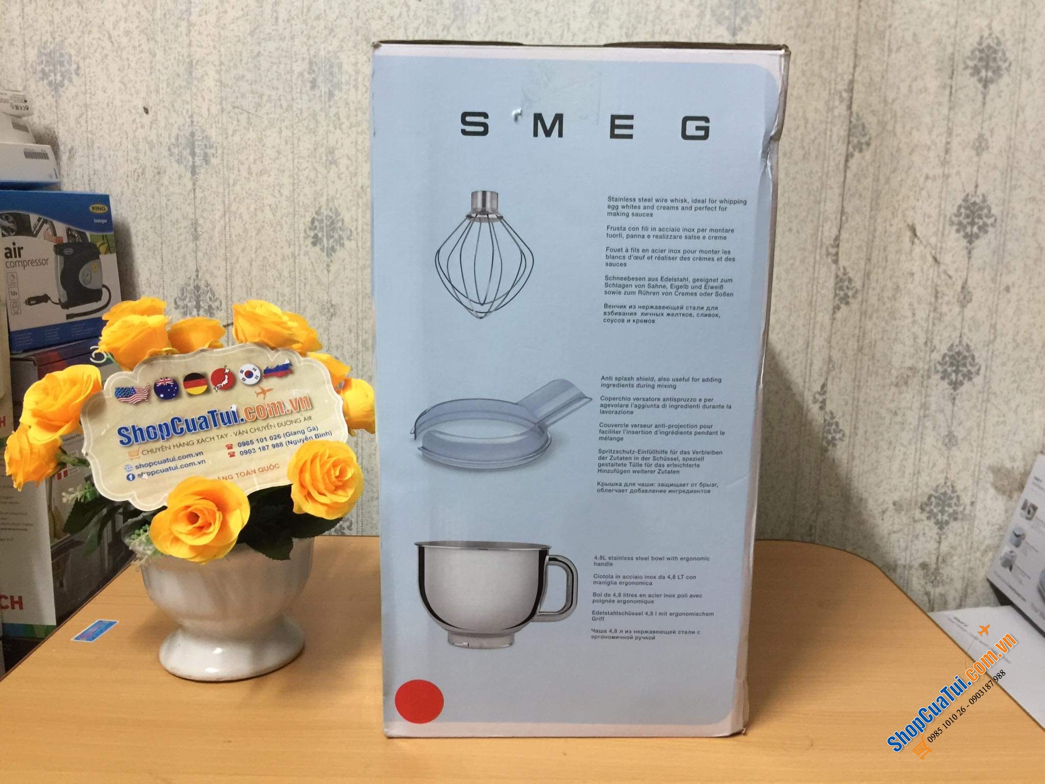 Máy trộn bột Smeg SMF03RDEU - ĐỎ TOÀN THÂN đầy phong cách