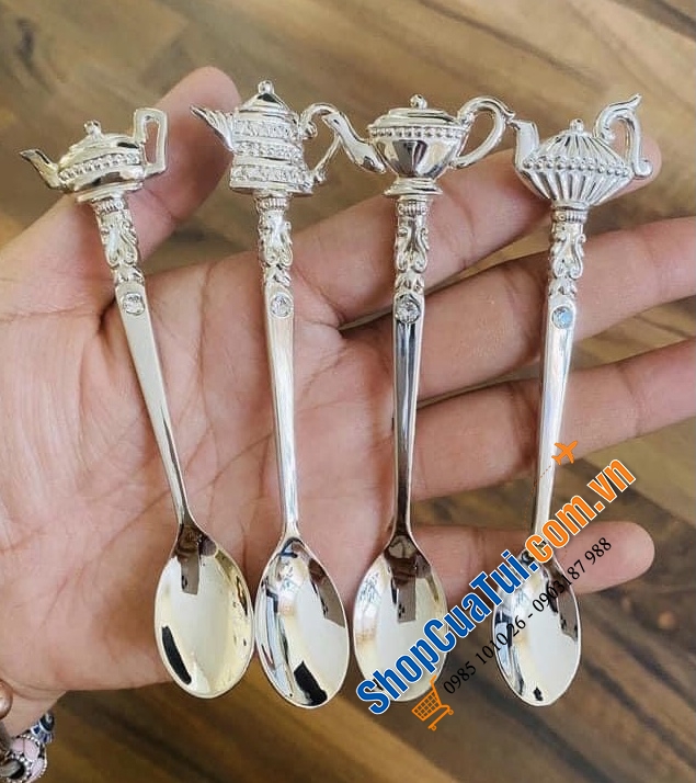 SET 4 THÌA CÀ PHÊ HOÀNG GIA MẠ BẠC EDZARD GERMANY