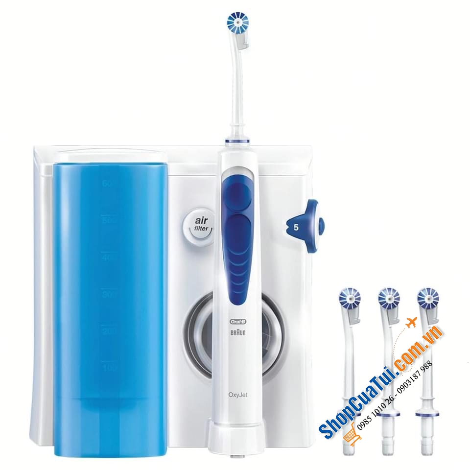 TĂM NƯỚC ORAL-B BRAUN PROFESSIONAL CARE WATERJET KÈM 4 ĐẦU - Made in Hungary