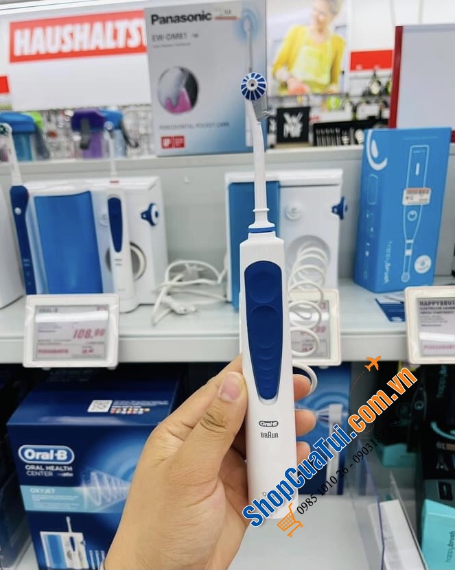 TĂM NƯỚC ORAL-B BRAUN PROFESSIONAL CARE WATERJET KÈM 4 ĐẦU - Made in Hungary