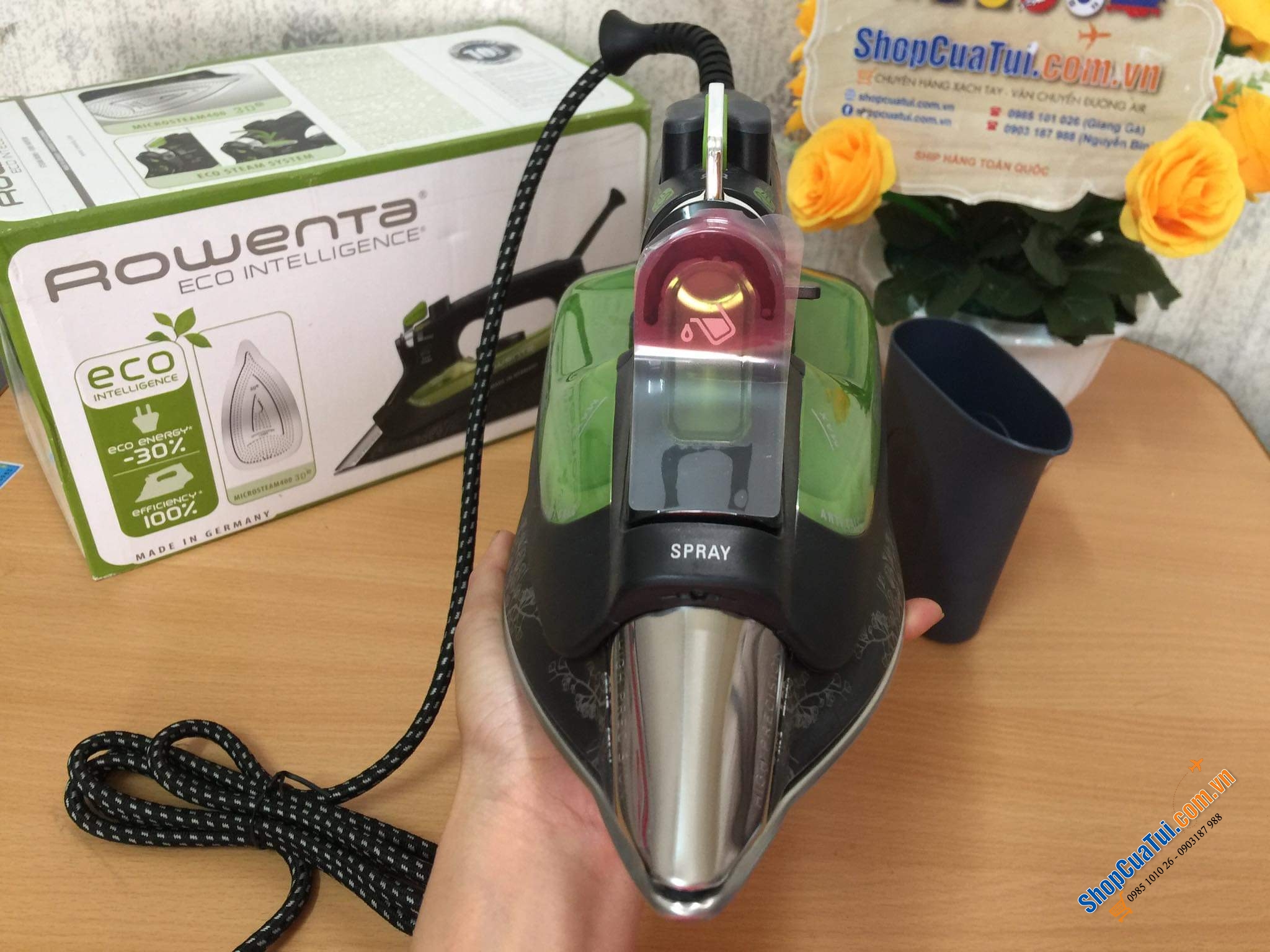 BÀN LÀ ROWENTA ECO DW6010 - MADE IN GERMANY - dòng HIGH PRECISION chất lượng cao công suất 2400w.