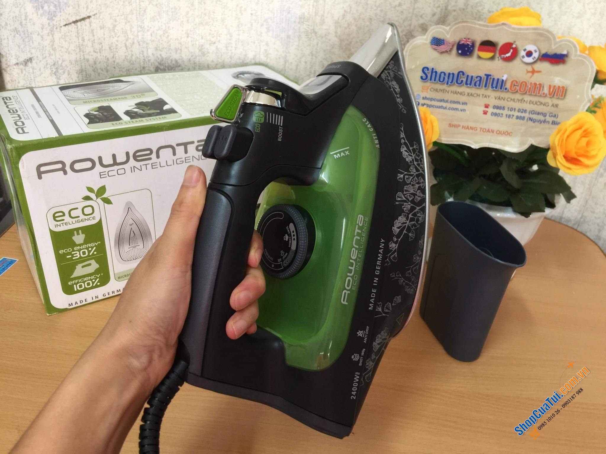 BÀN LÀ ROWENTA ECO DW6010 - MADE IN GERMANY - dòng HIGH PRECISION chất lượng cao công suất 2400w.