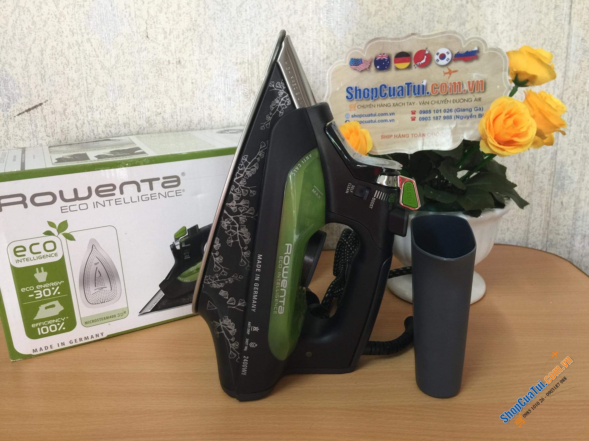 BÀN LÀ ROWENTA ECO DW6010 - MADE IN GERMANY - dòng HIGH PRECISION chất lượng cao công suất 2400w.