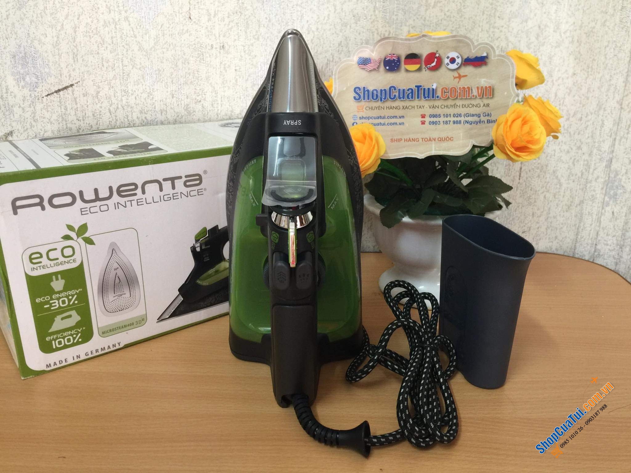 BÀN LÀ ROWENTA ECO DW6010 - MADE IN GERMANY - dòng HIGH PRECISION chất lượng cao công suất 2400w.