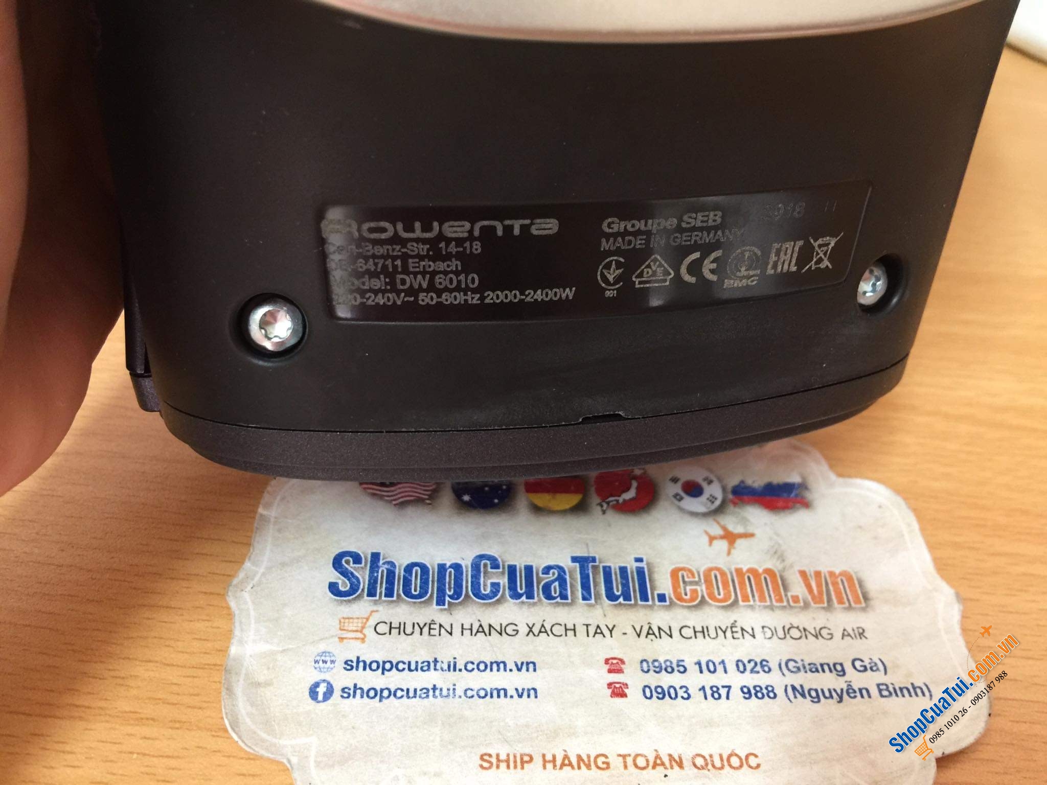 BÀN LÀ ROWENTA ECO DW6010 - MADE IN GERMANY - dòng HIGH PRECISION chất lượng cao công suất 2400w.