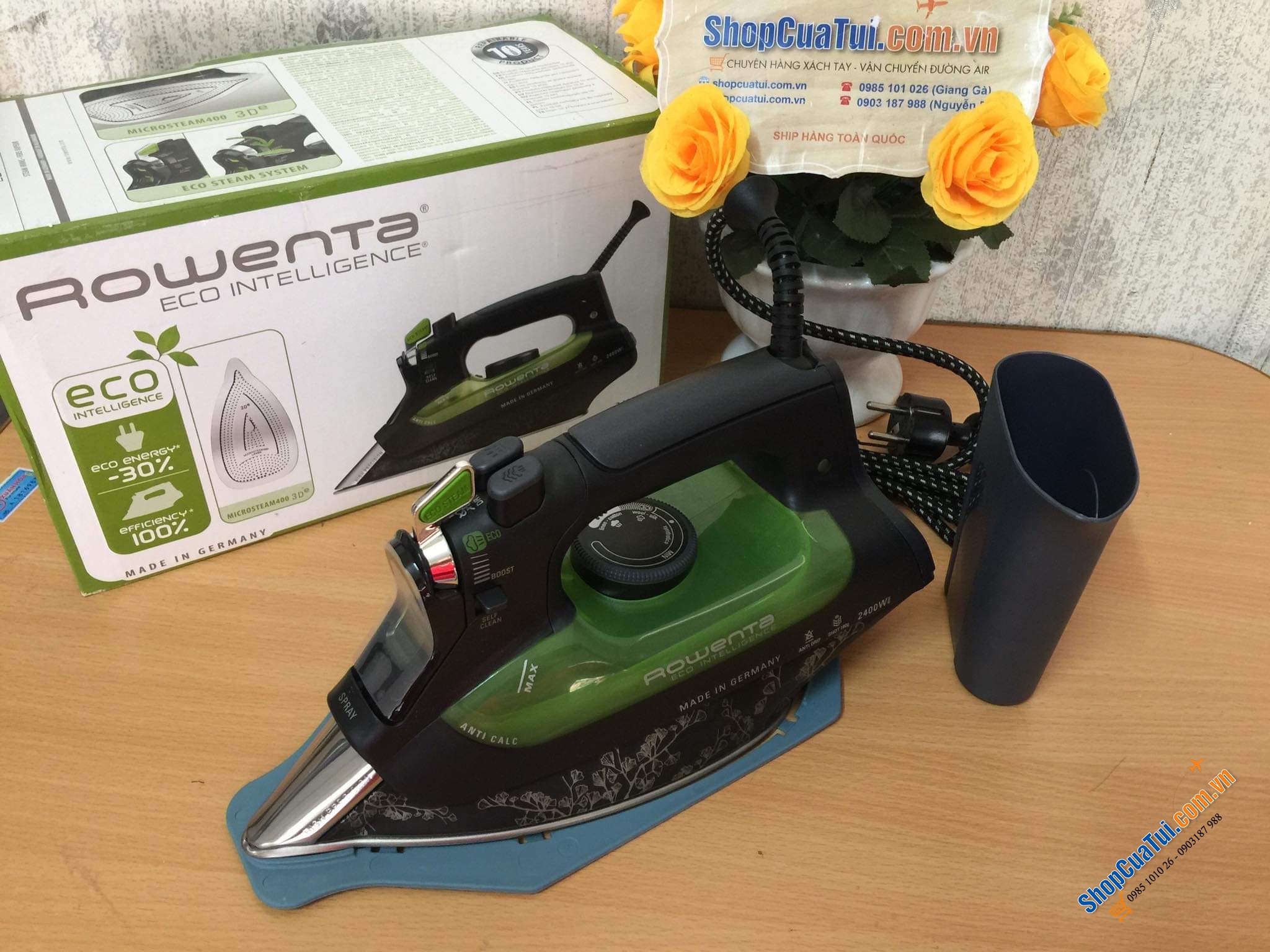 BÀN LÀ ROWENTA ECO DW6010 - MADE IN GERMANY - dòng HIGH PRECISION chất lượng cao công suất 2400w.
