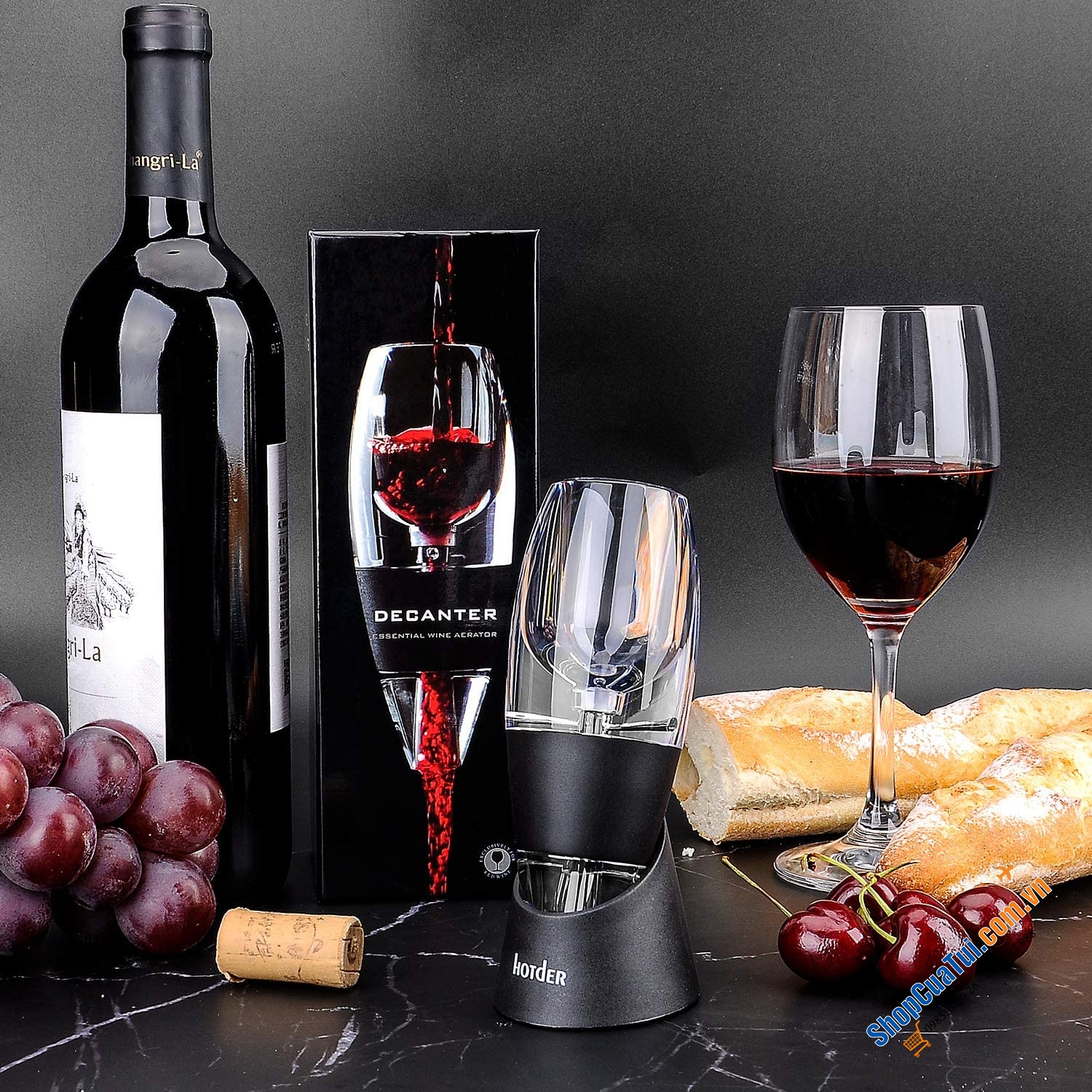 LỌC VÀ TẠO KHÍ RƯỢU VANG HOTDER WINE DEKANTER