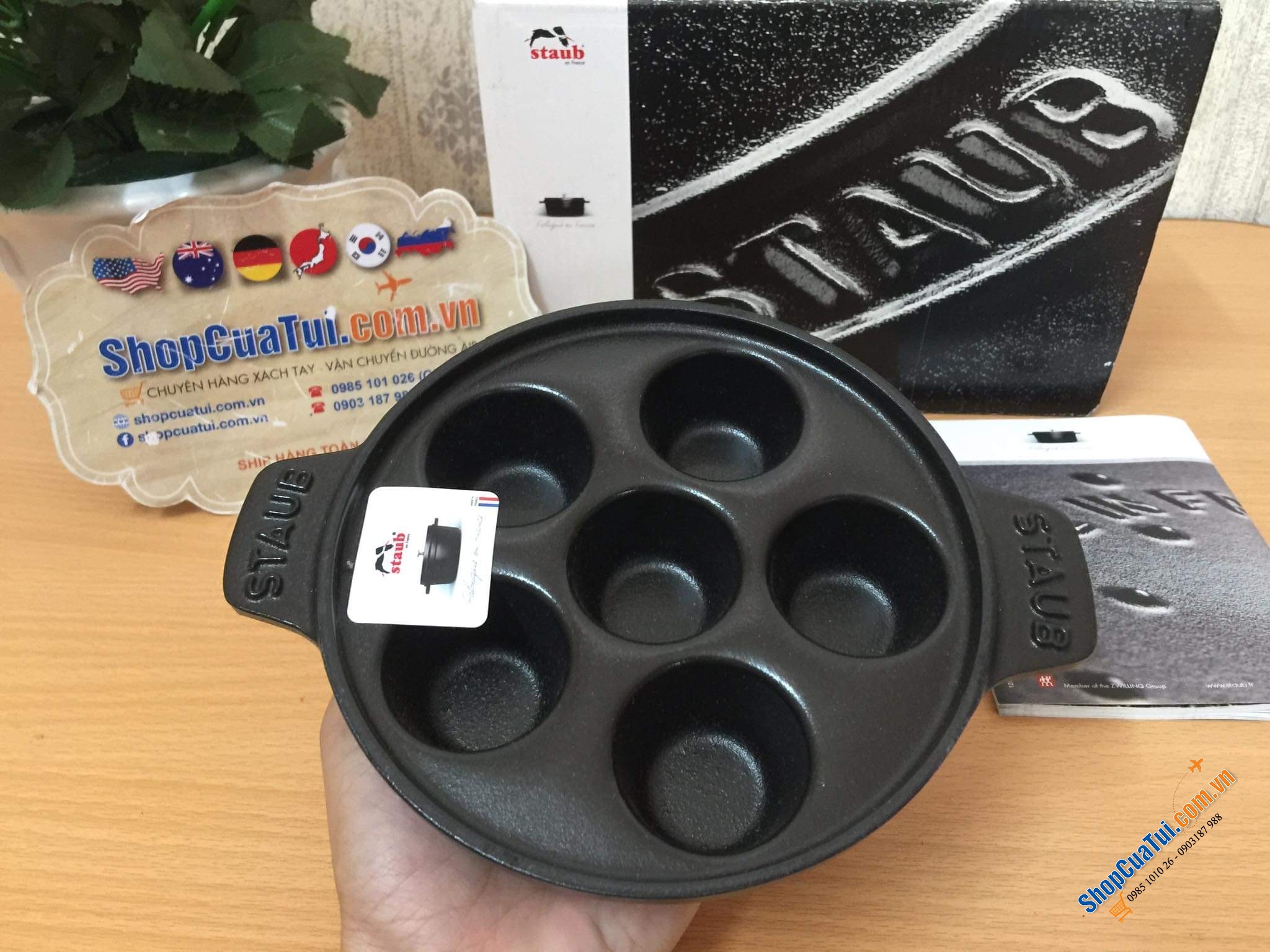 CHẢO STAUB LÀM BÁNH KHỌT, BÁNH RÁN TRÒN....
