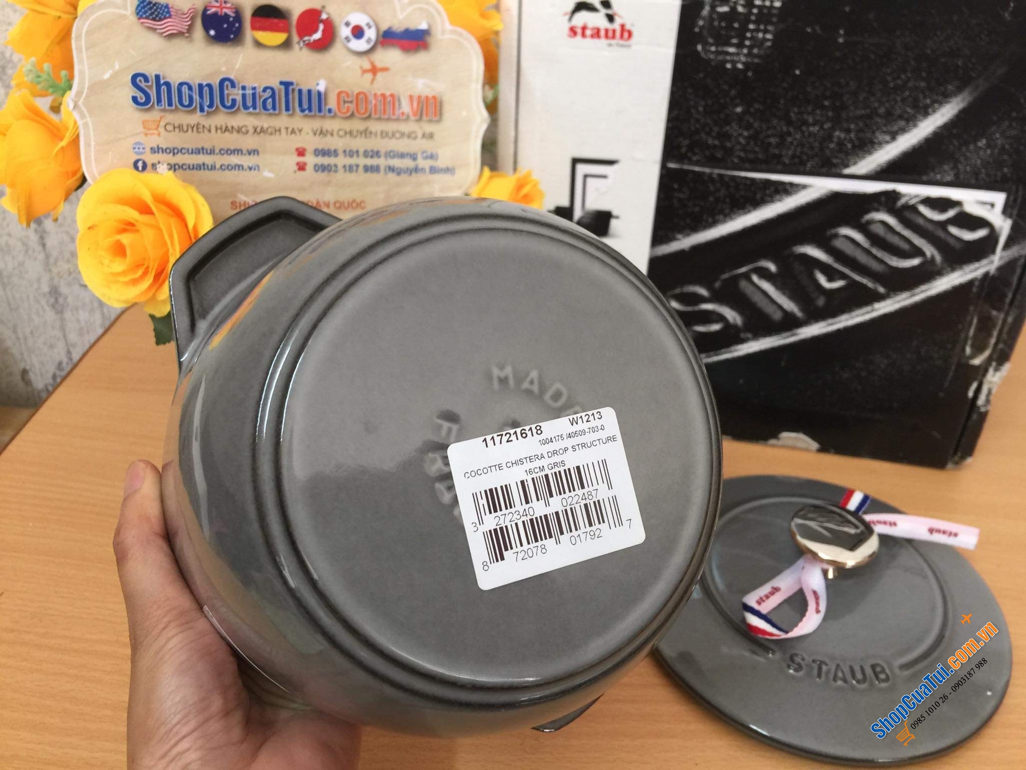 NỒI STAUB GOHAN 16 CM XÁM
