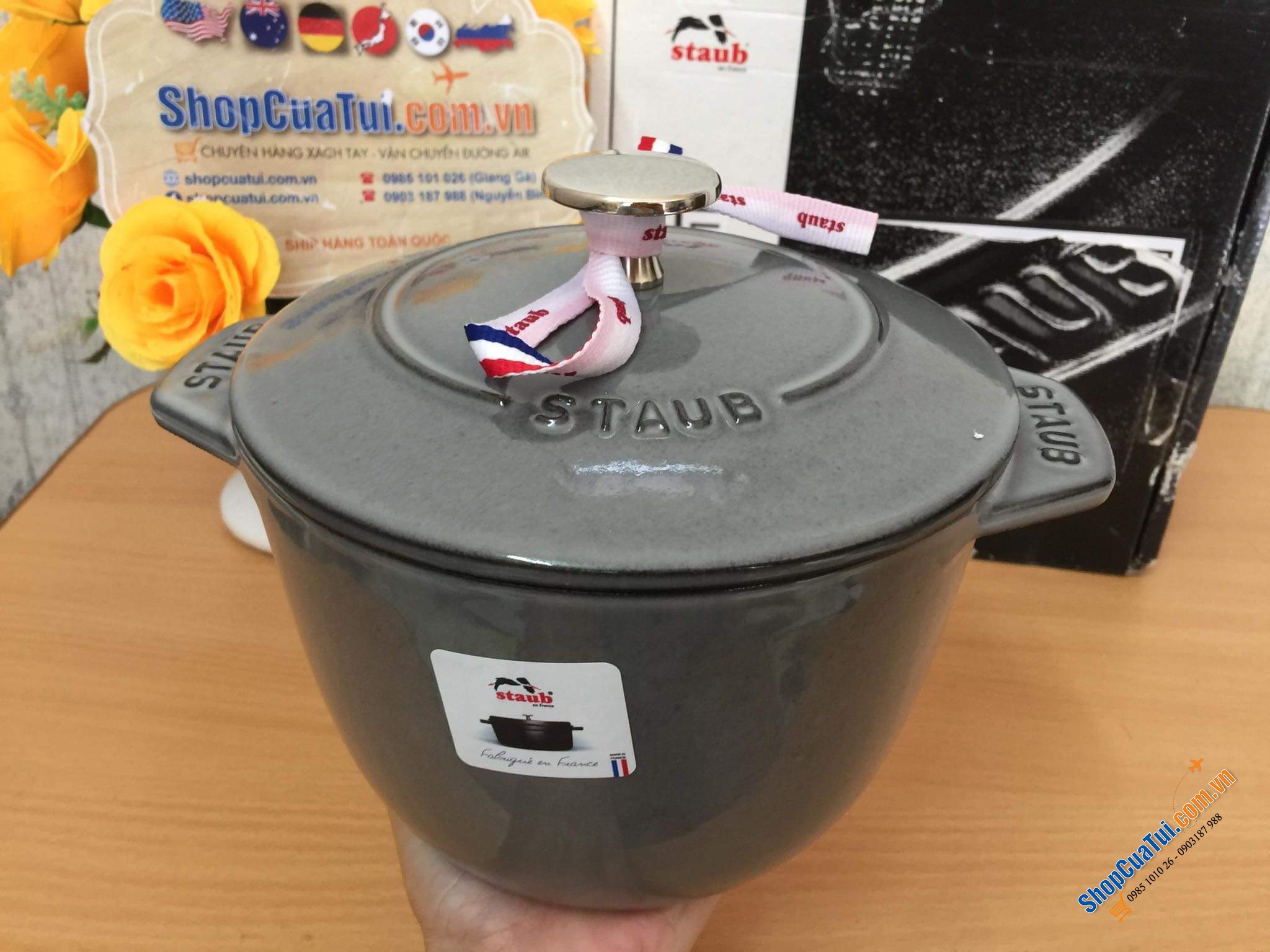 NỒI STAUB GOHAN 16 CM XÁM