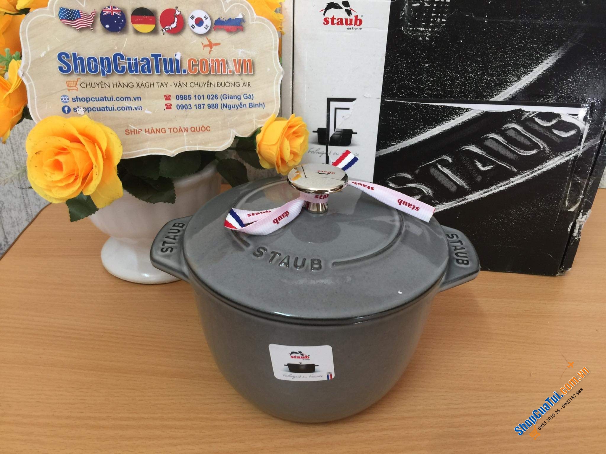 NỒI STAUB GOHAN 16 CM XÁM