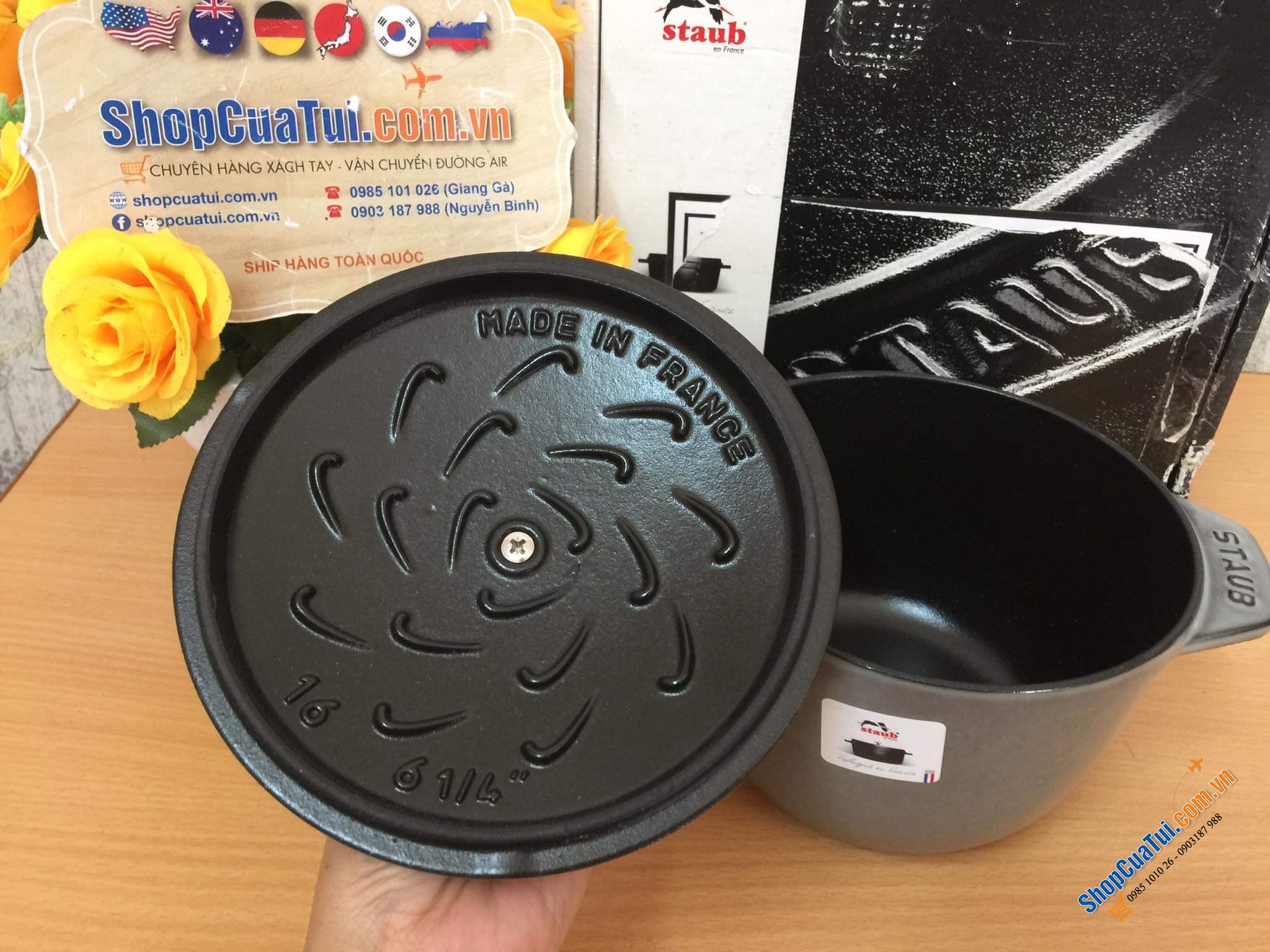 NỒI STAUB GOHAN 16 CM XÁM