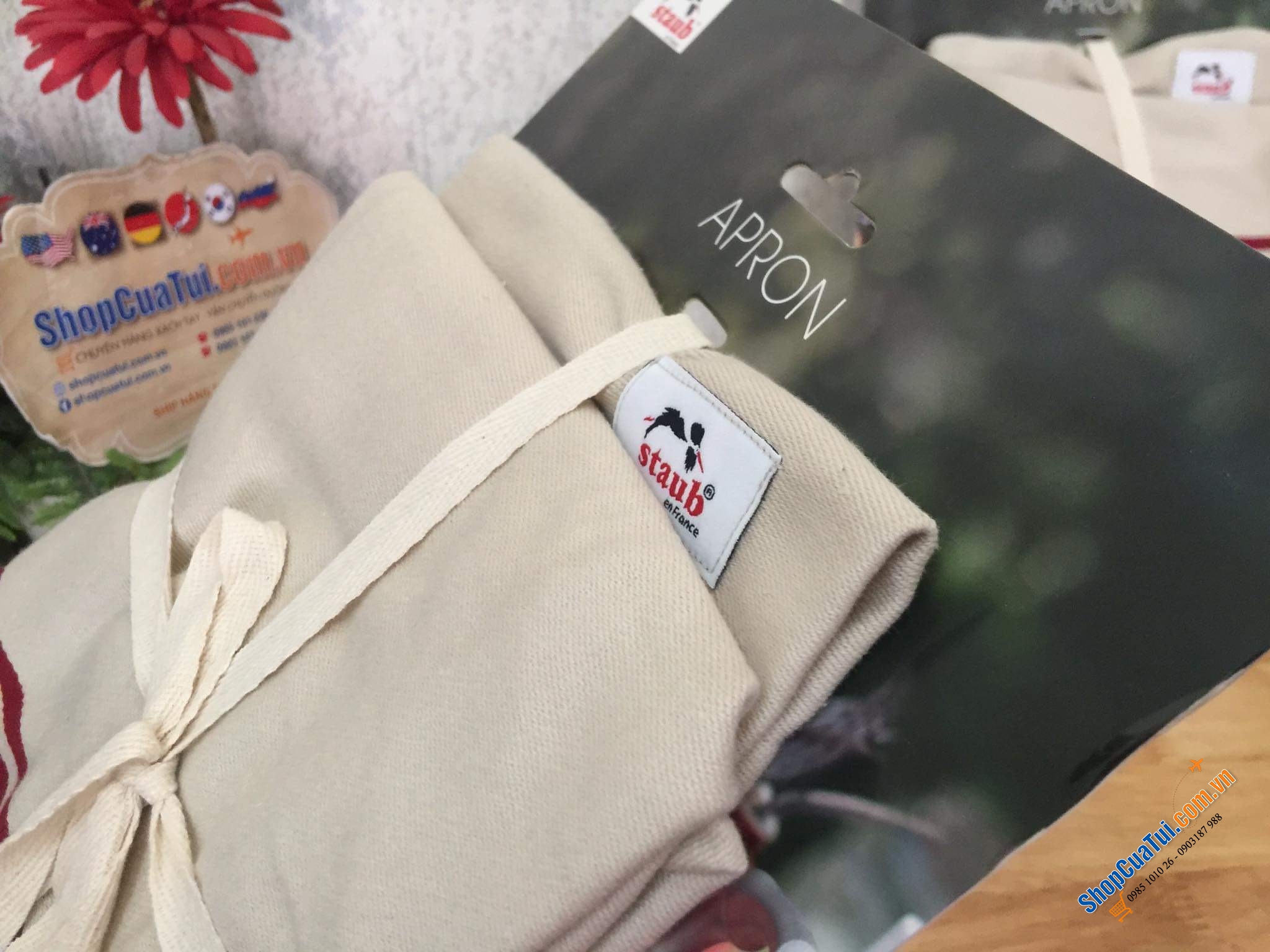 TẠP DỀ CHÍNH HÃNG STAUB - GERMANY - màu đỏ