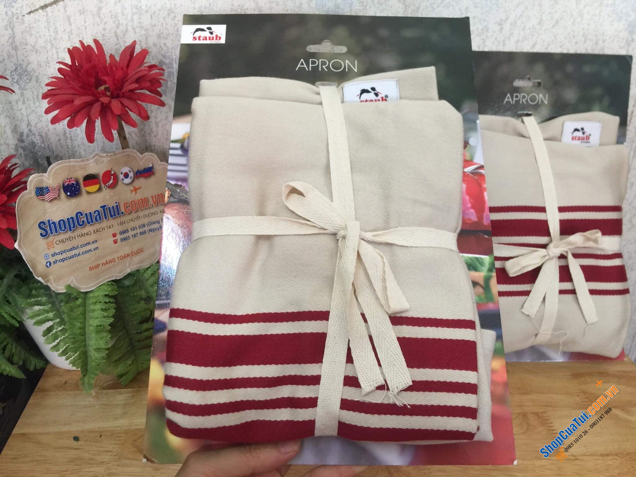 TẠP DỀ CHÍNH HÃNG STAUB - GERMANY - màu đỏ