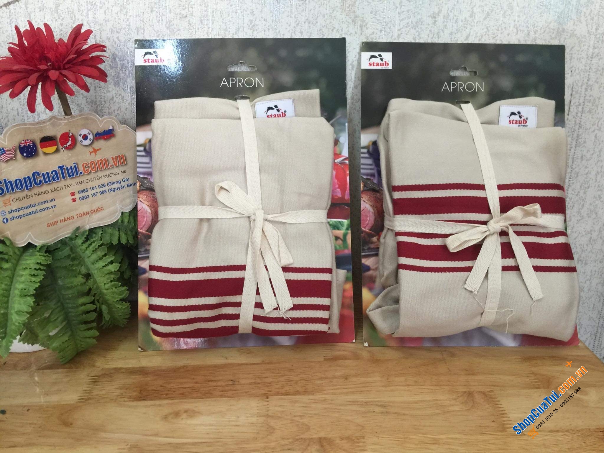 TẠP DỀ CHÍNH HÃNG STAUB - GERMANY - màu đỏ