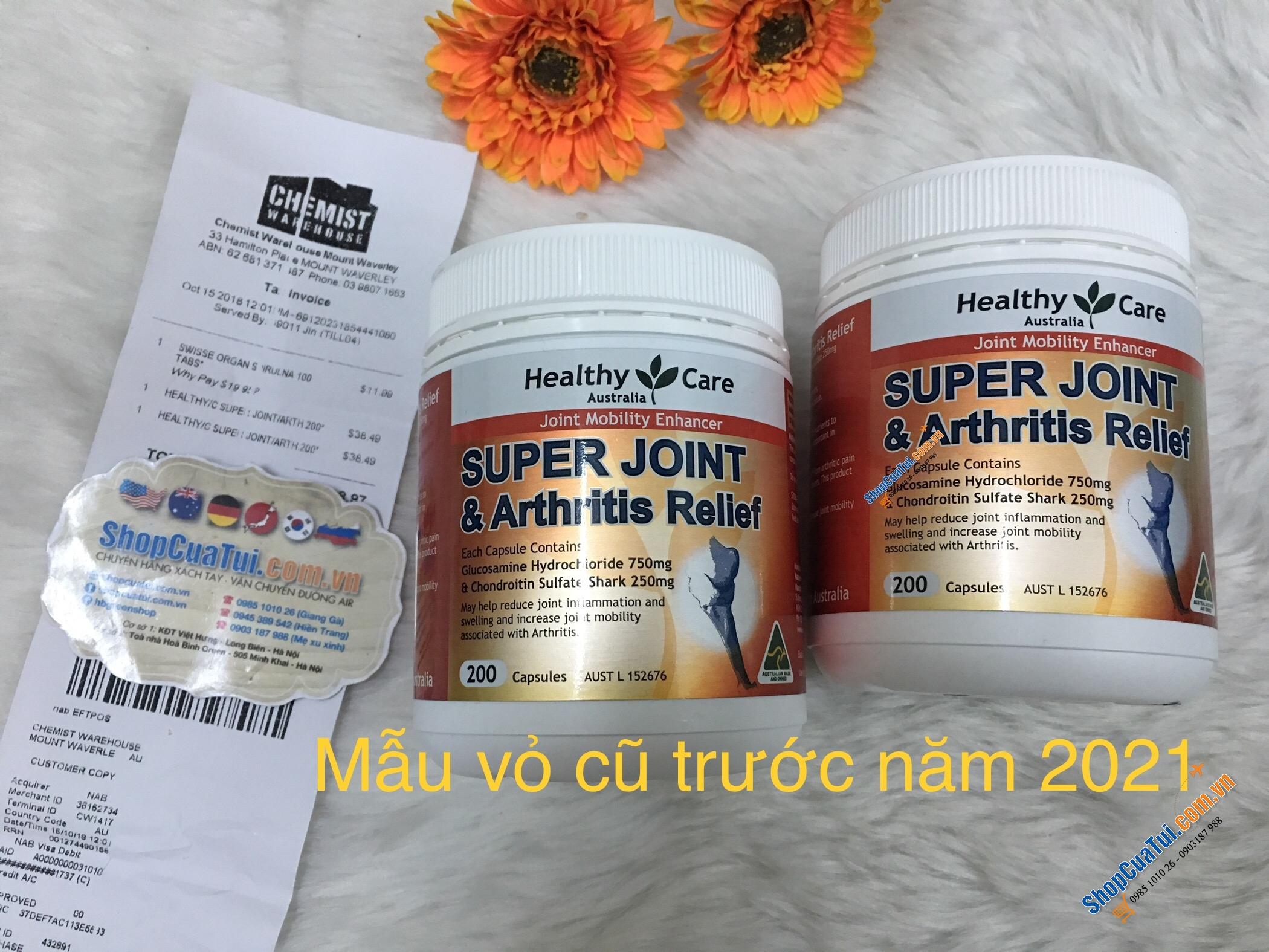 Viên uống hỗ trợ xương khớp Healthy Care Super Joint & Arthritis Relief 200 Viên - có những lợi ích vượt trội hơn so với Glucosamine trong việc quản lý viêm xương khớp, đau lưng, căng, bong gân và cứng khớp