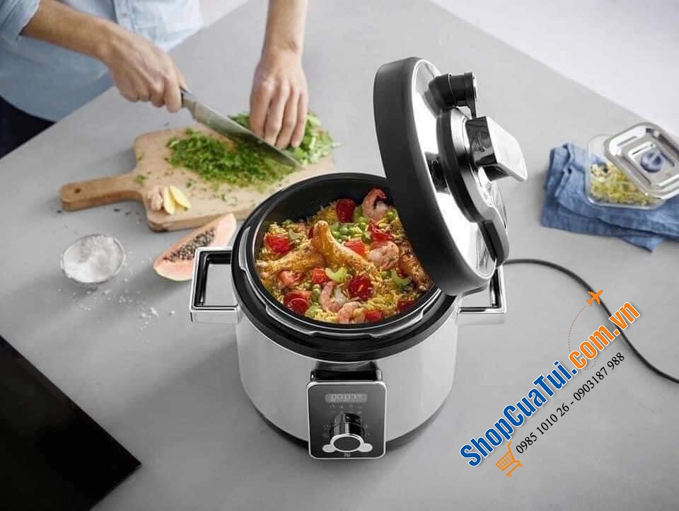 Nồi áp suất điện đa năng WMF Lono 8 trong 1. Nồi cơm, nồi nấu các món hầm nhanh, nấu chậm tròn vị, giữ nguyên dinh dưỡng & vitamin