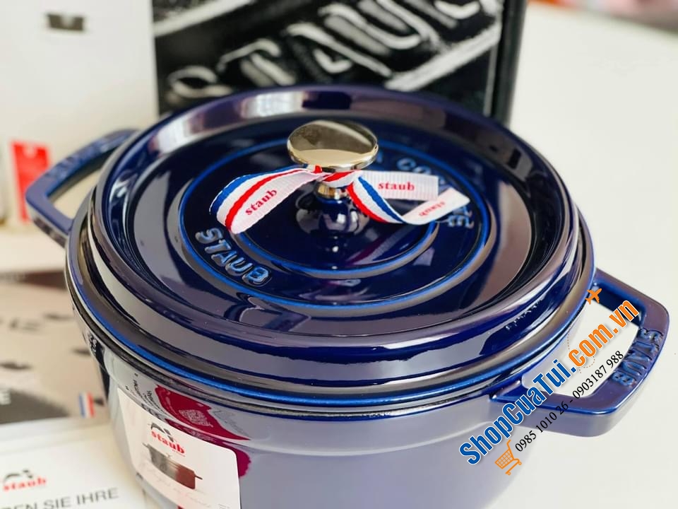 NỒI STAUB 22 CM MÀU XANH BIỂN.