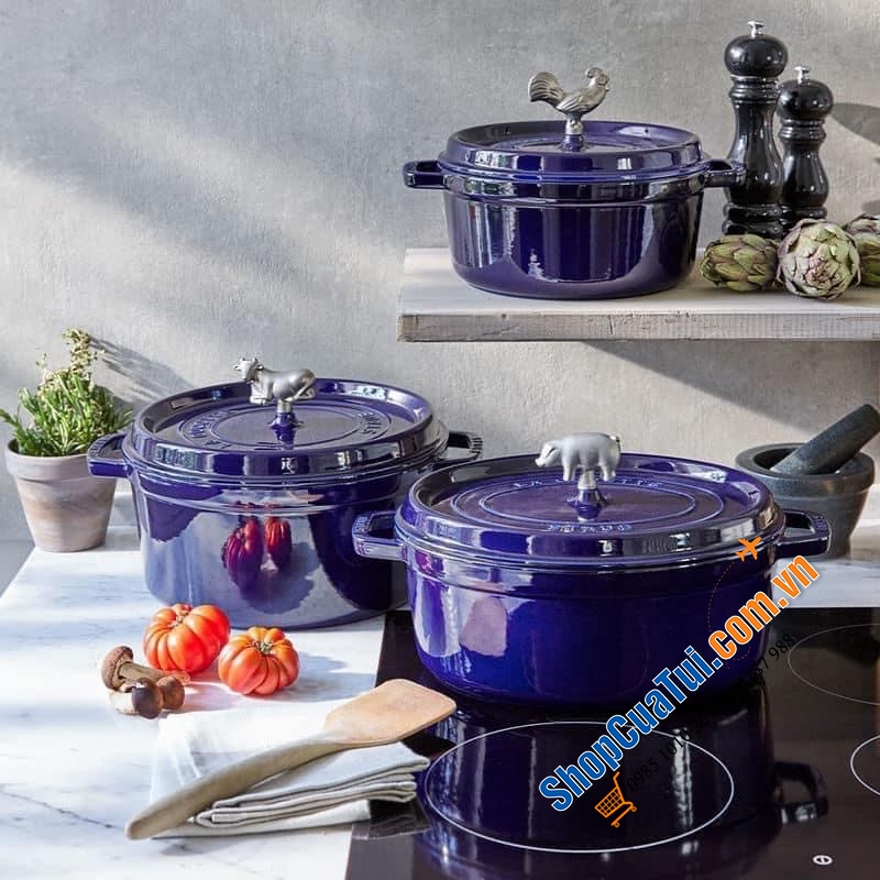 NỒI STAUB 22 CM MÀU XANH BIỂN.