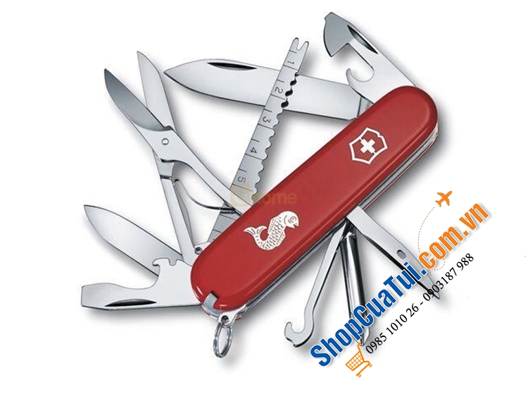Dụng Cụ Đa Năng Bỏ Túi 18 công năng VictorInox made in Thuỵ Sĩ - Dụng cụ đa năng Victorinox Fisherman 1.4733.72 - Bấm móng tay
