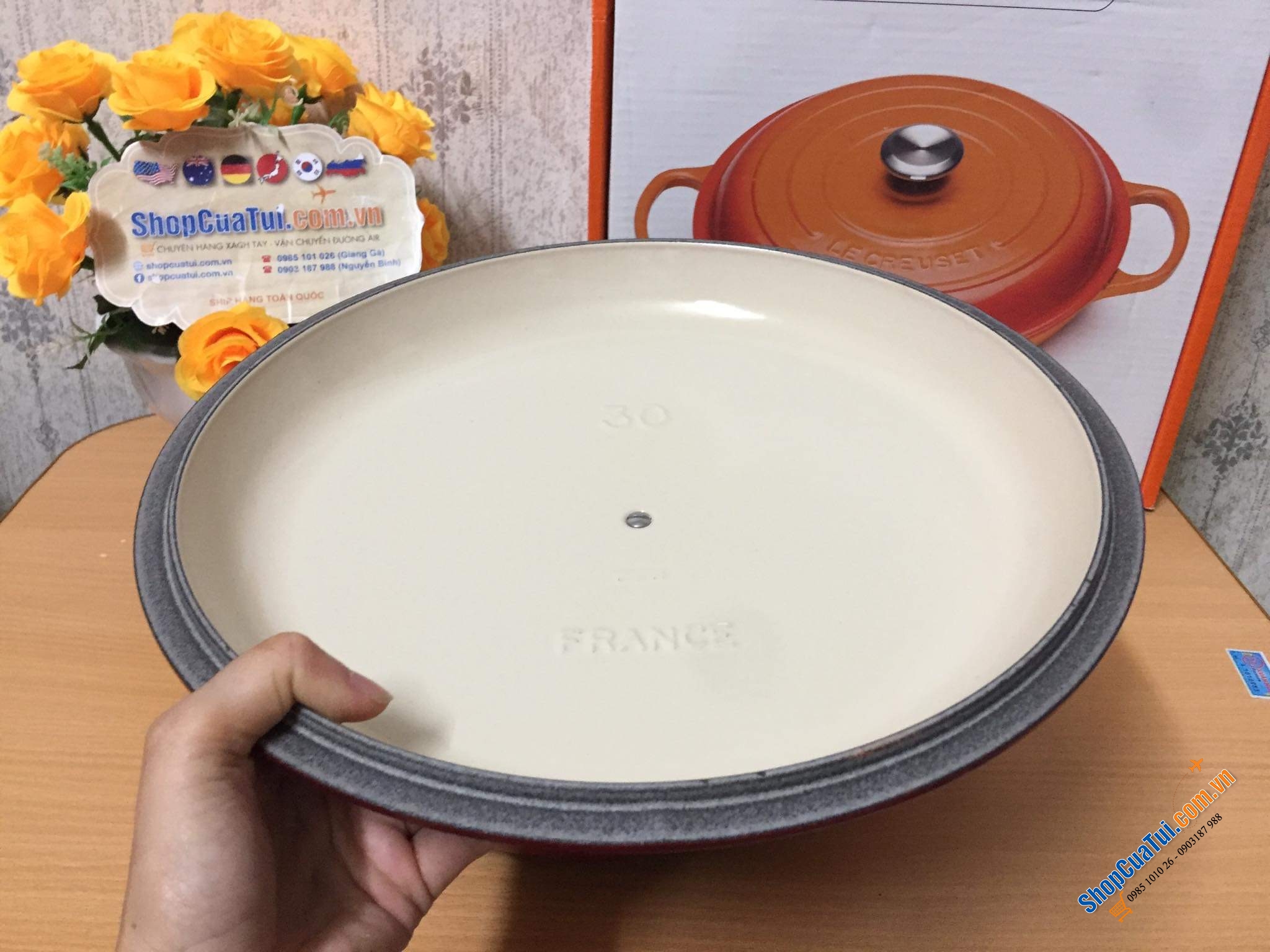 NỒI CHẢO LE CREUSET 30cm 3,2 lit màu đỏ