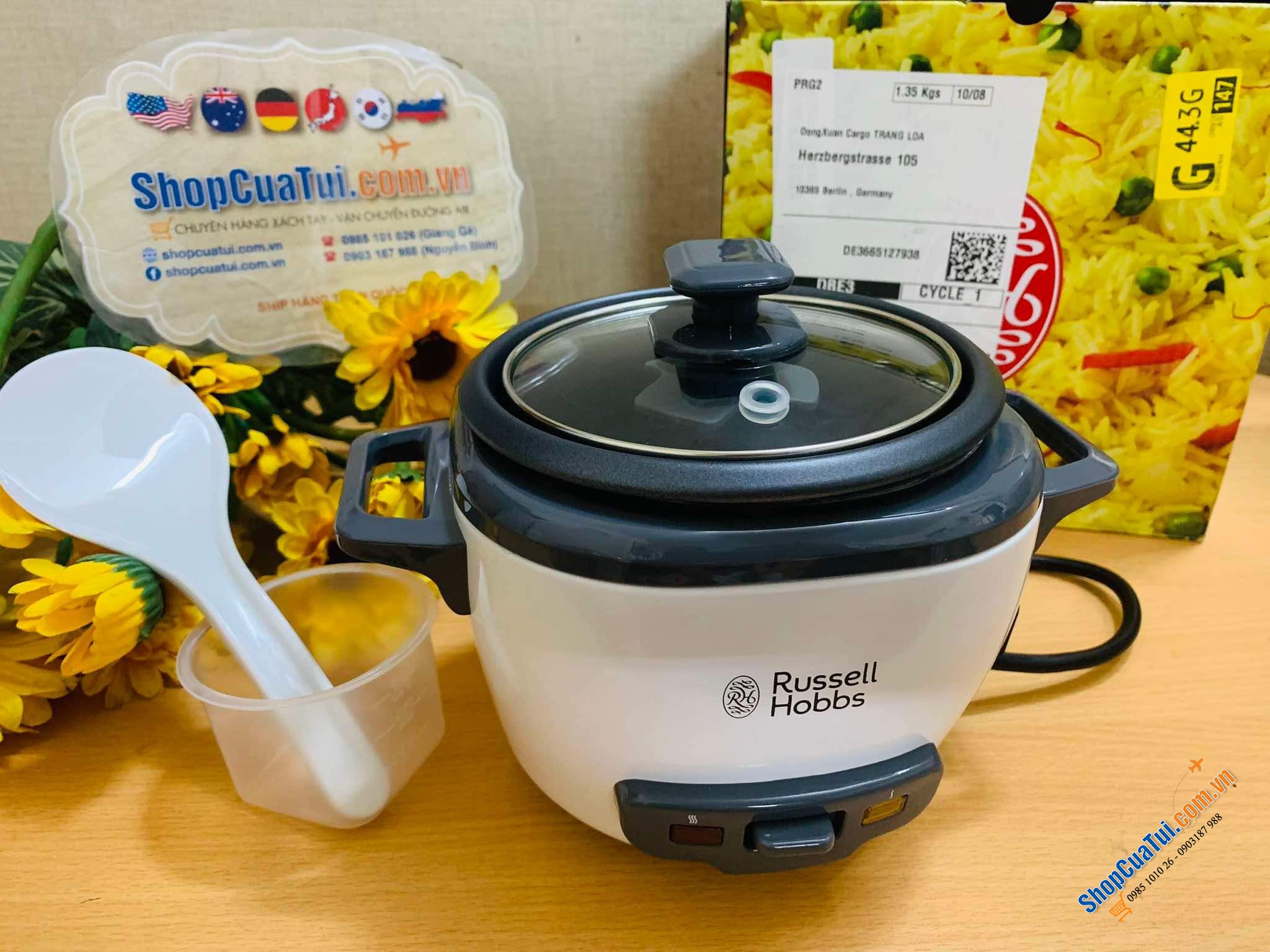 NỒI NẤU CƠM MINI RUSSELL HOBBS 27020 - NỒI CƠM 0,4 lít, nấu được 200g gạo