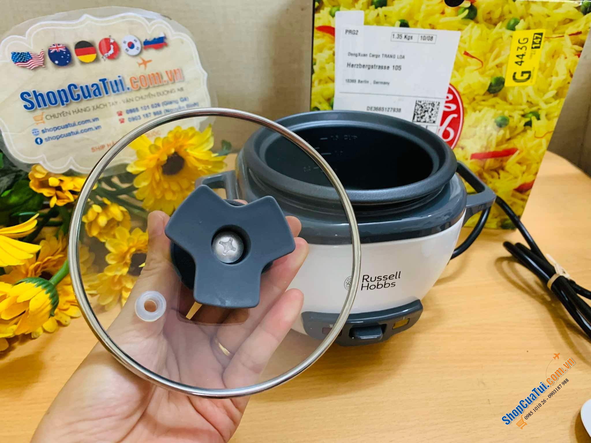 NỒI NẤU CƠM MINI RUSSELL HOBBS 27020 - NỒI CƠM 0,4 lít, nấu được 200g gạo