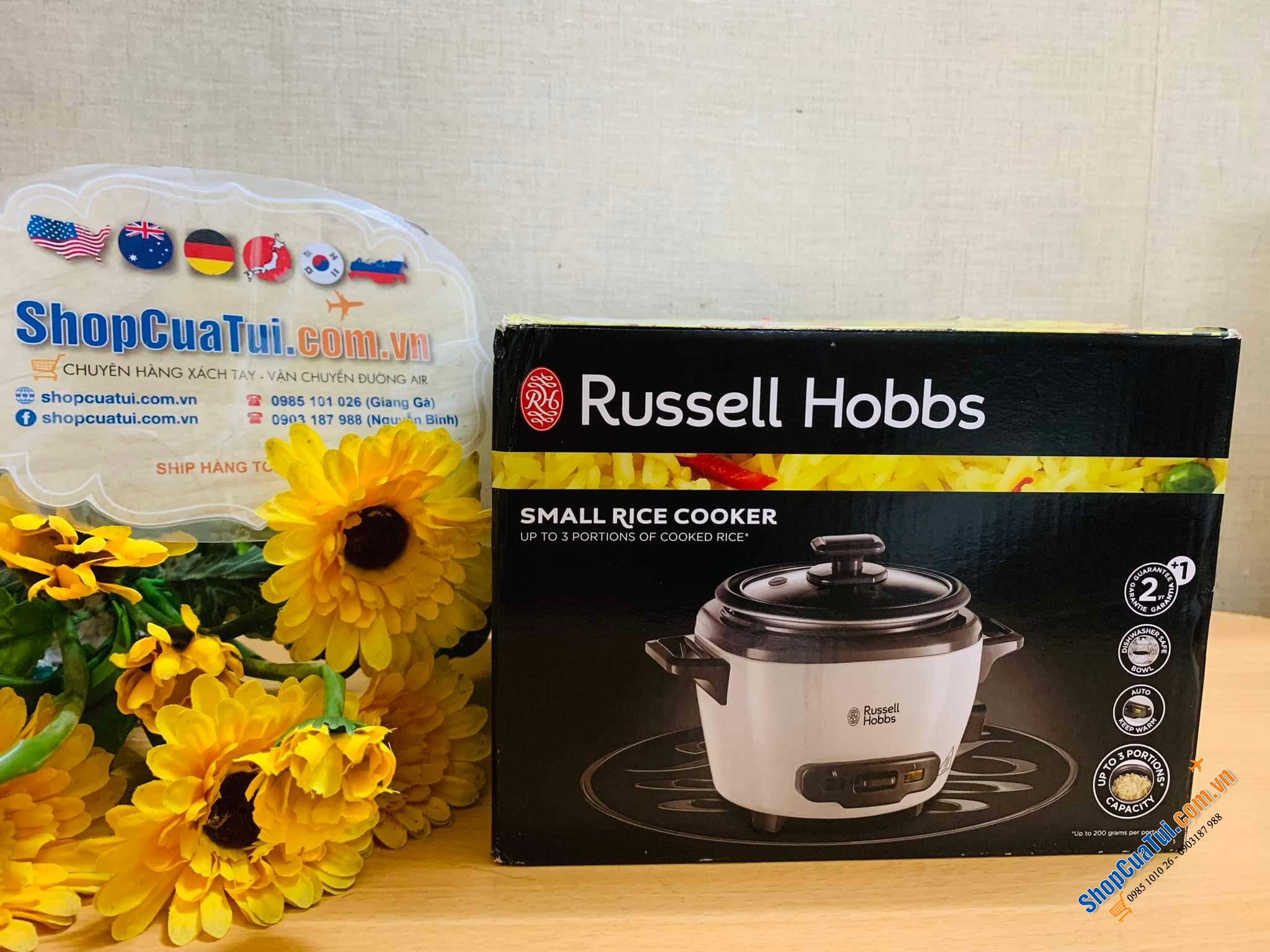 NỒI NẤU CƠM MINI RUSSELL HOBBS 27020 - NỒI CƠM 0,4 lít, nấu được 200g gạo
