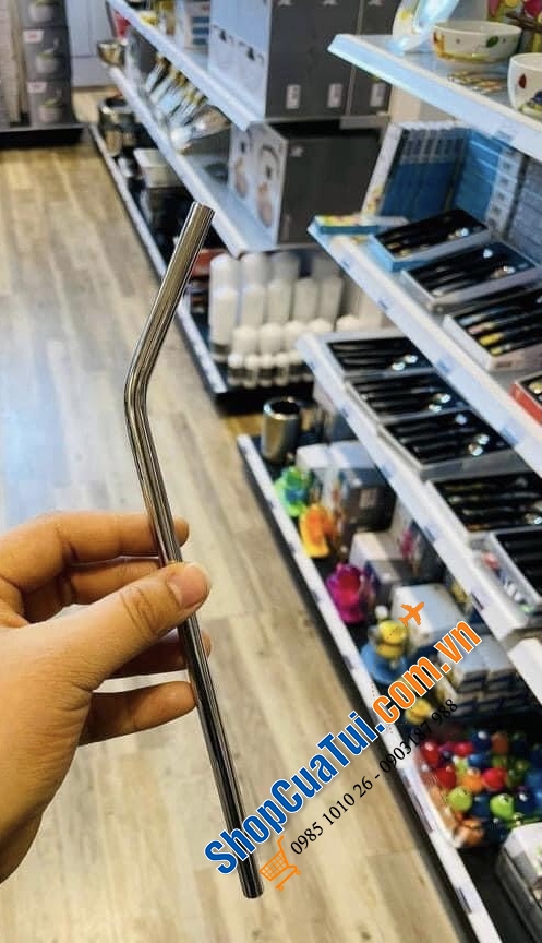 Set 6 ống hút inox WMF kèm chổi cọ rửa.