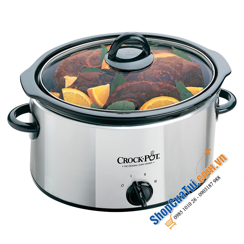 NỒI NẤU CHẬM CROCK POT 3,5 LIT MÀU TRẮNG - Món quà dành cho các bà mẹ bận rộn