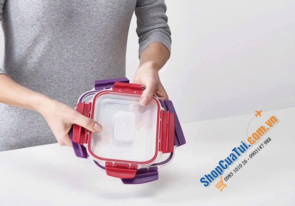 Set 4 hộp đựng thực phẩm CAO CẤP Joseph Joseph sắc màu sặc sỡ.