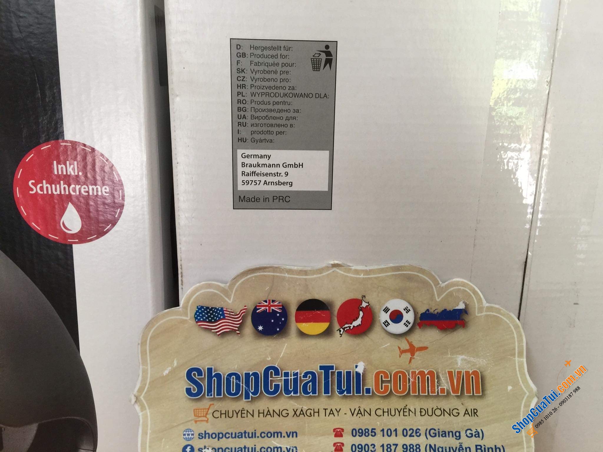 Máy đánh giày đa năng Caso 100M dùng cho mọi loại giày.