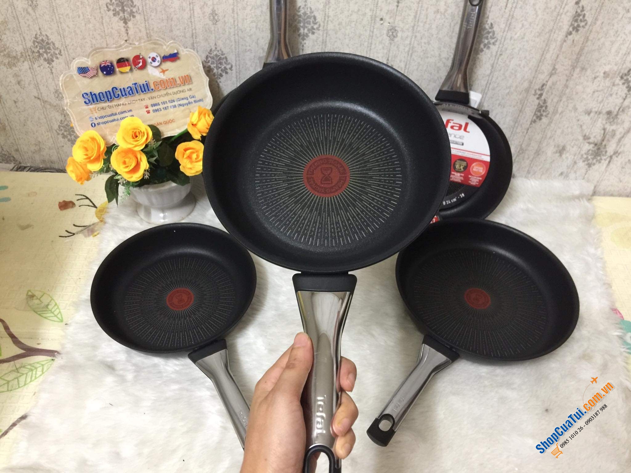 CHẢO TEFAL EXCELLENCE Chất lượng tuyệt hảo - Đủ 3 size 20; 24; 28cm; chảo sâu 28cm