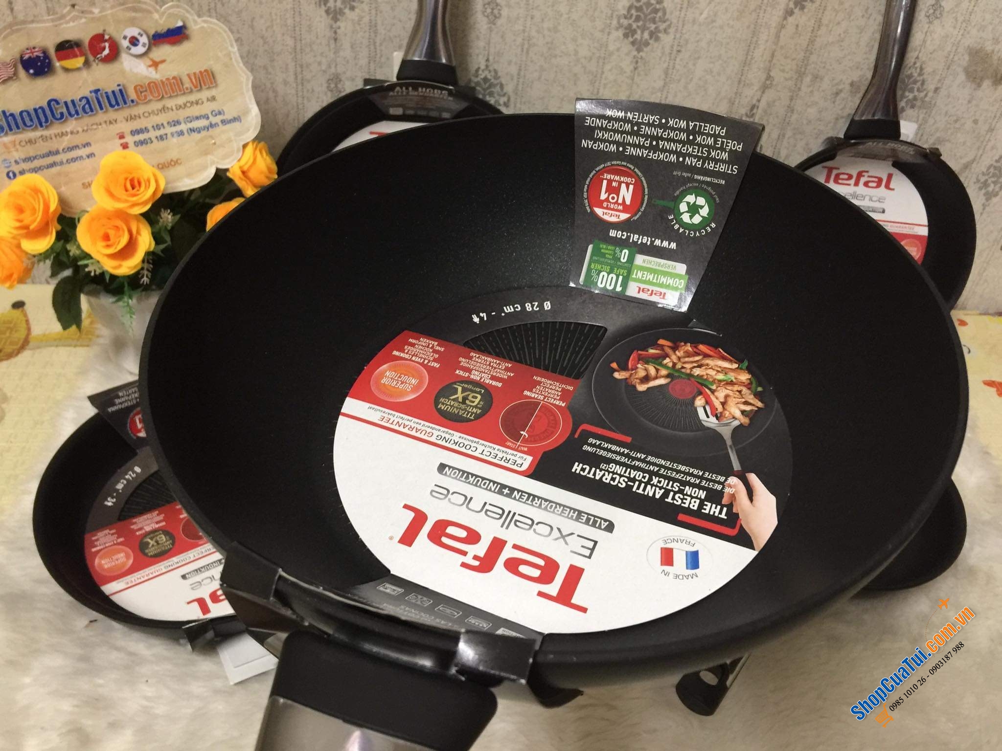 CHẢO TEFAL EXCELLENCE Chất lượng tuyệt hảo - Đủ 3 size 20; 24; 28cm; chảo sâu 28cm