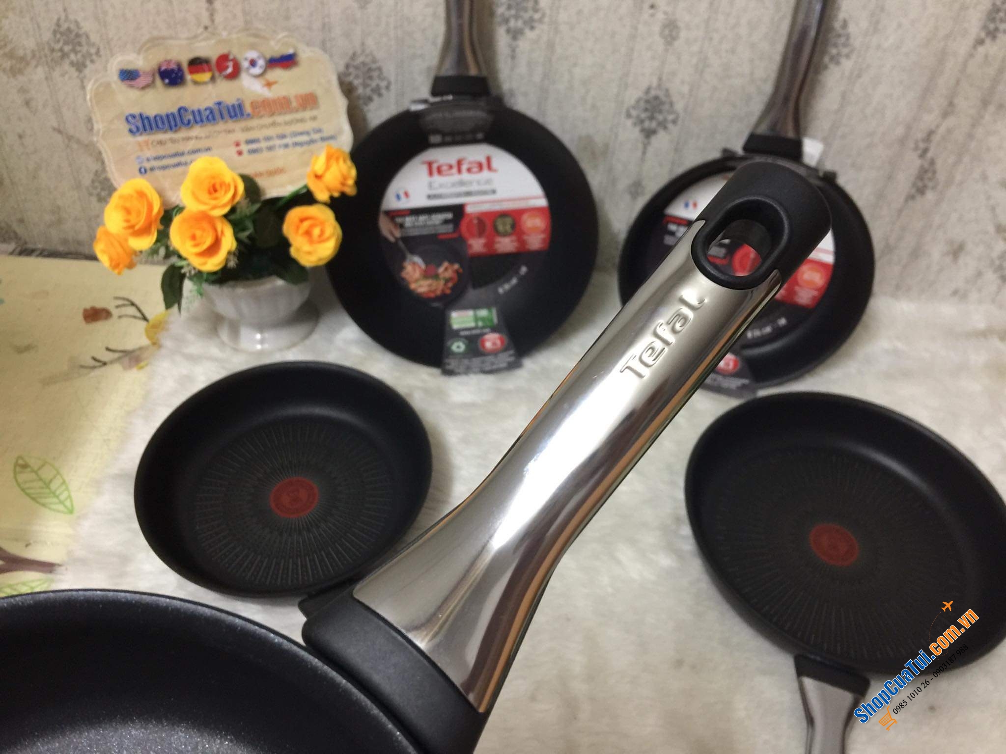 CHẢO TEFAL EXCELLENCE Chất lượng tuyệt hảo - Đủ 3 size 20; 24; 28cm; chảo sâu 28cm