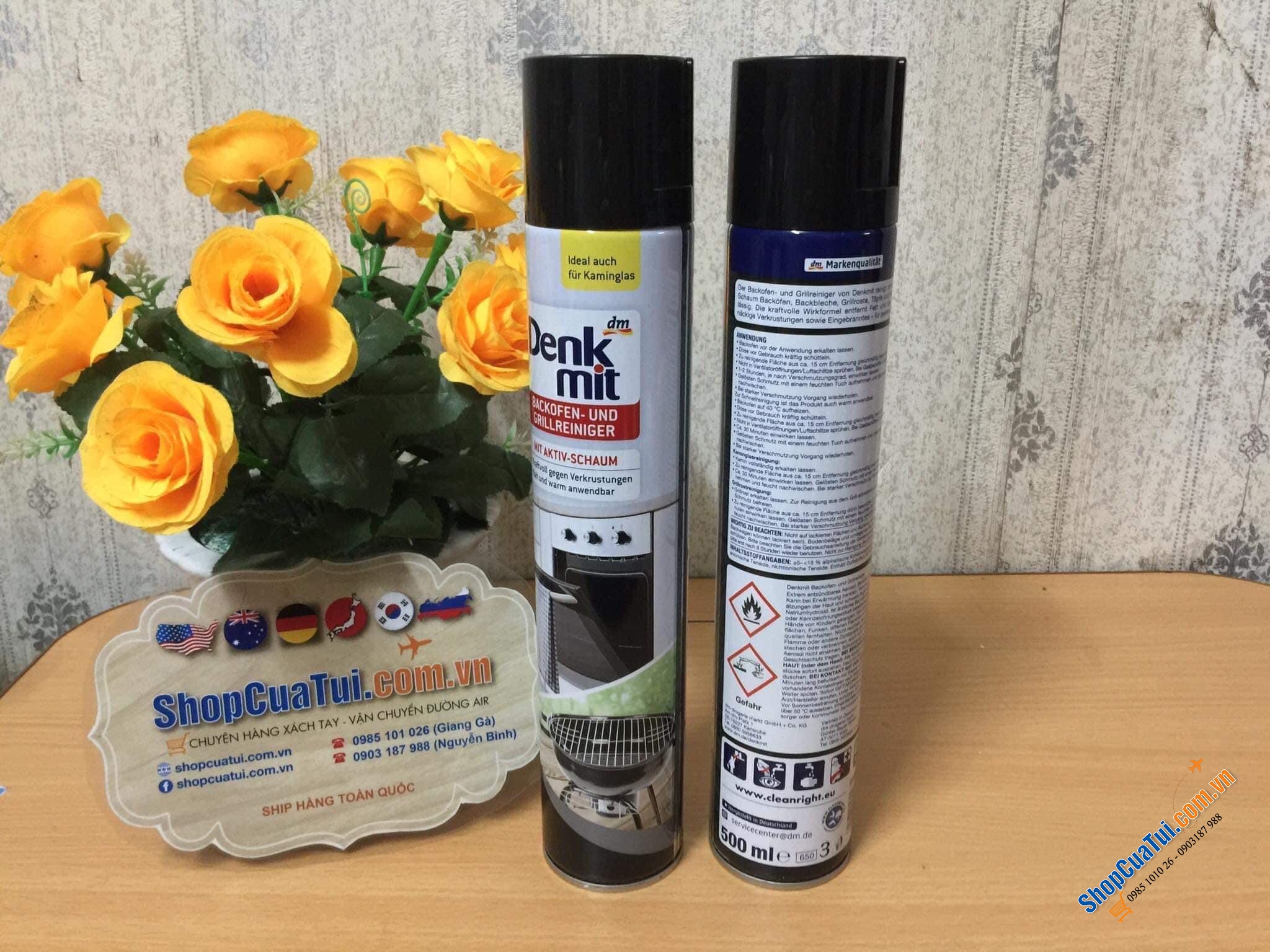 XỊT VỆ SINH LÒ NƯỚNG - LÒ VI SÓNG - NỒI CHIÊN KHÔNG DẦU DENKMIT