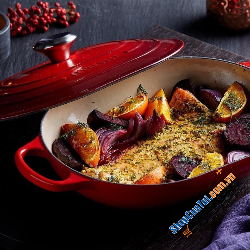 Nồi chảo LE CREUSET 31cm màu đỏ