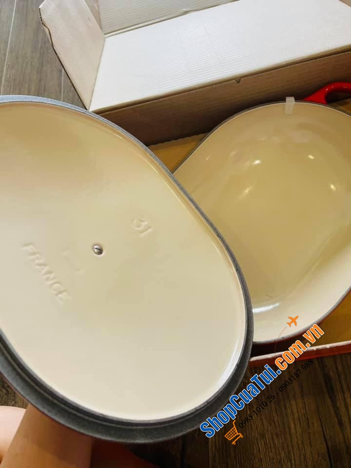 Nồi chảo LE CREUSET 31cm màu đỏ