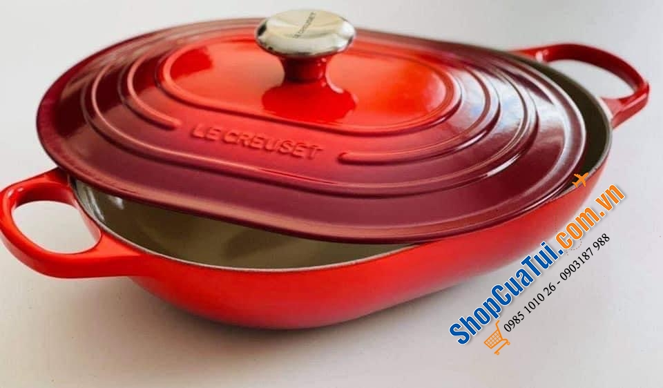 Nồi chảo LE CREUSET 31cm màu đỏ